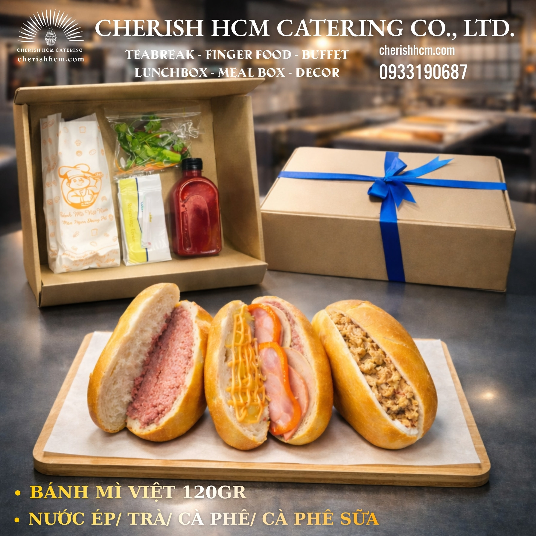 231124 Breakfast box Flexible Bánh mì, Nước ép/Trà/Cà phê