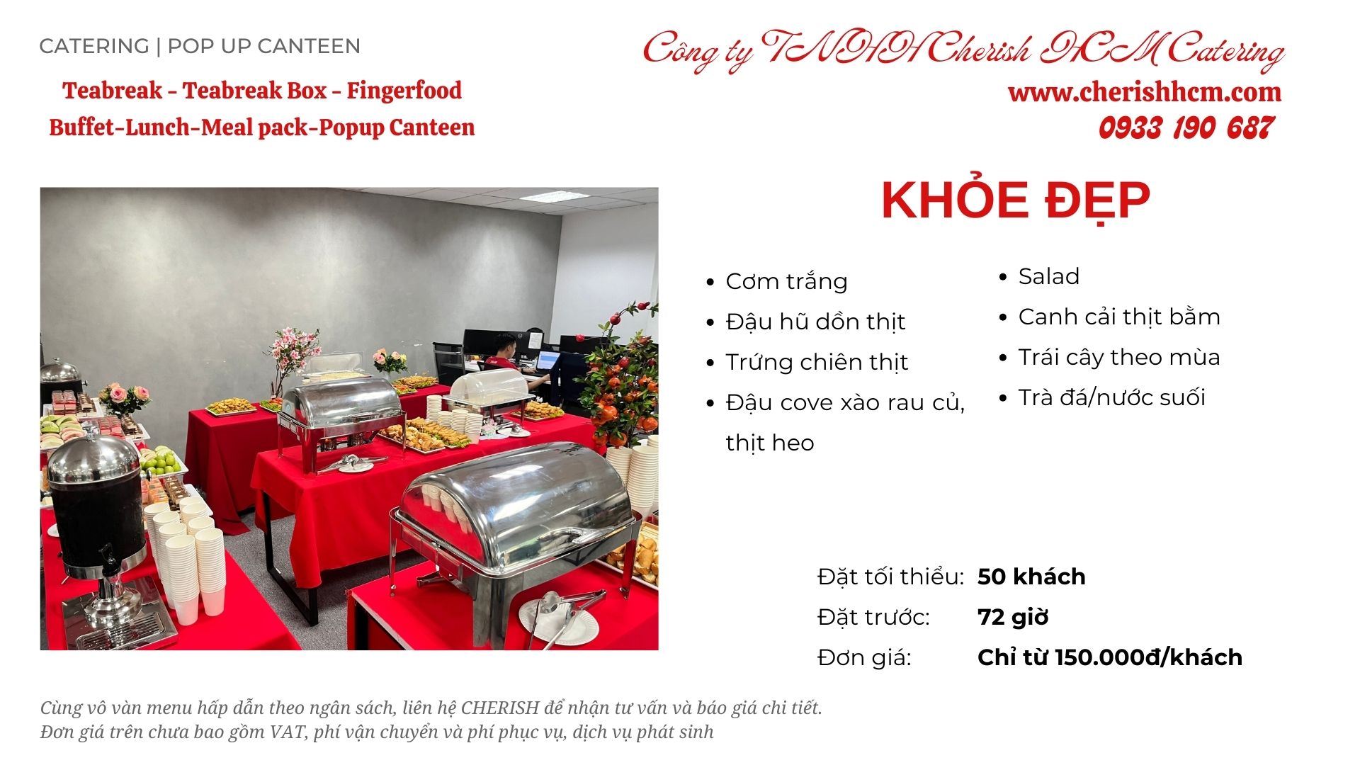Buffet Lunch Khỏe Đẹp - thực đơn 7 món