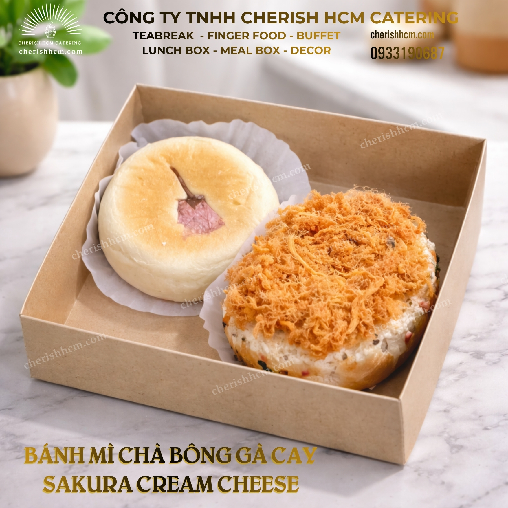 080126 Teabreak box - Citrus Box 1 bánh mặn 1 bánh ngọt