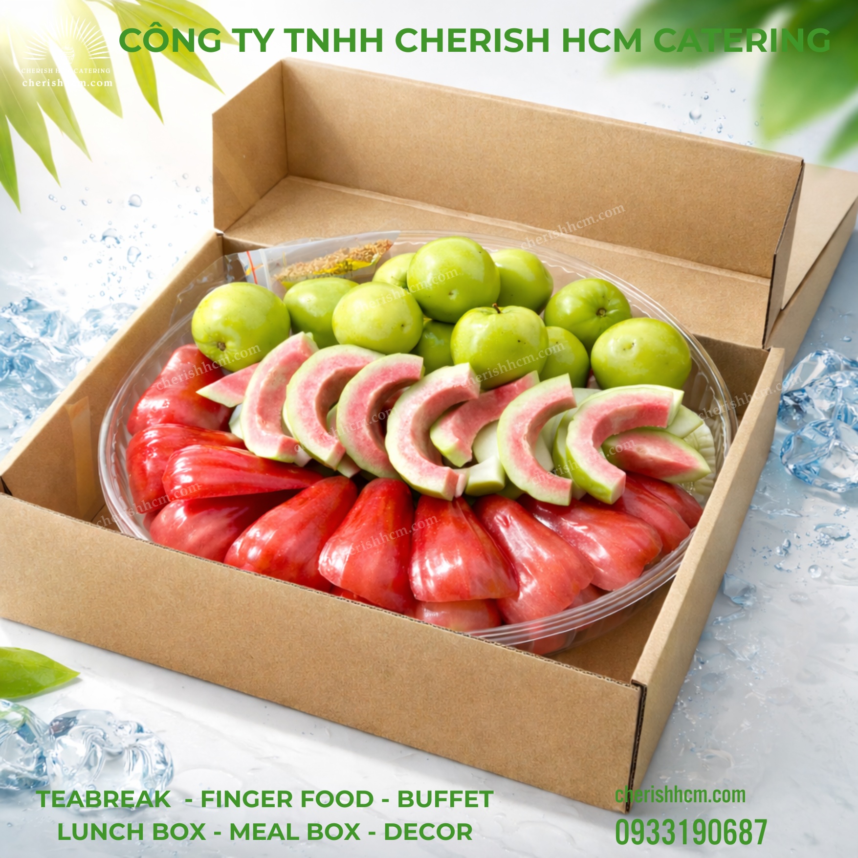 290126 Set trái cây 3 loại - Táo xanh Việt, ổi, mận