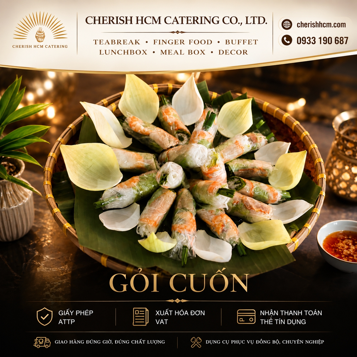 05826 Set 10 Gỏi cuốn (1 cuốn cắt đôi)