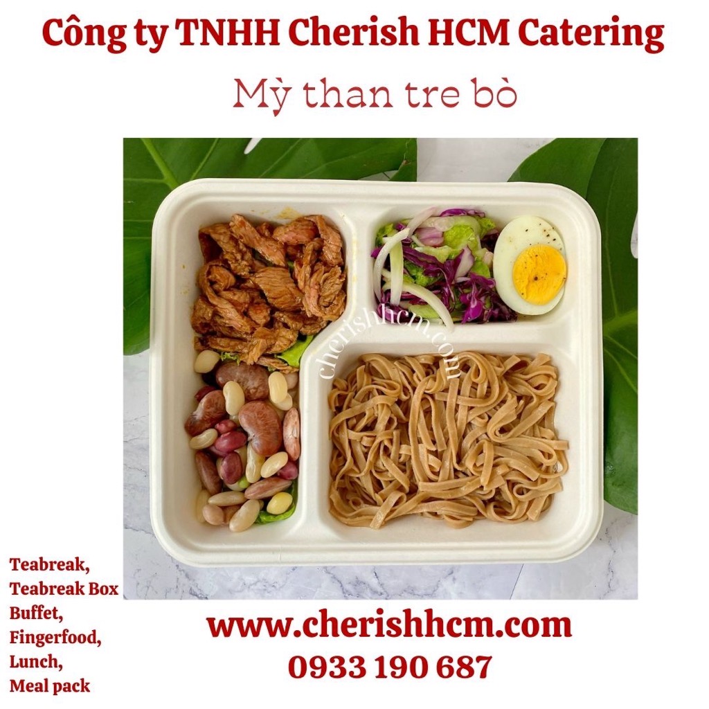 Lunch box- Mỳ than tre bò xào