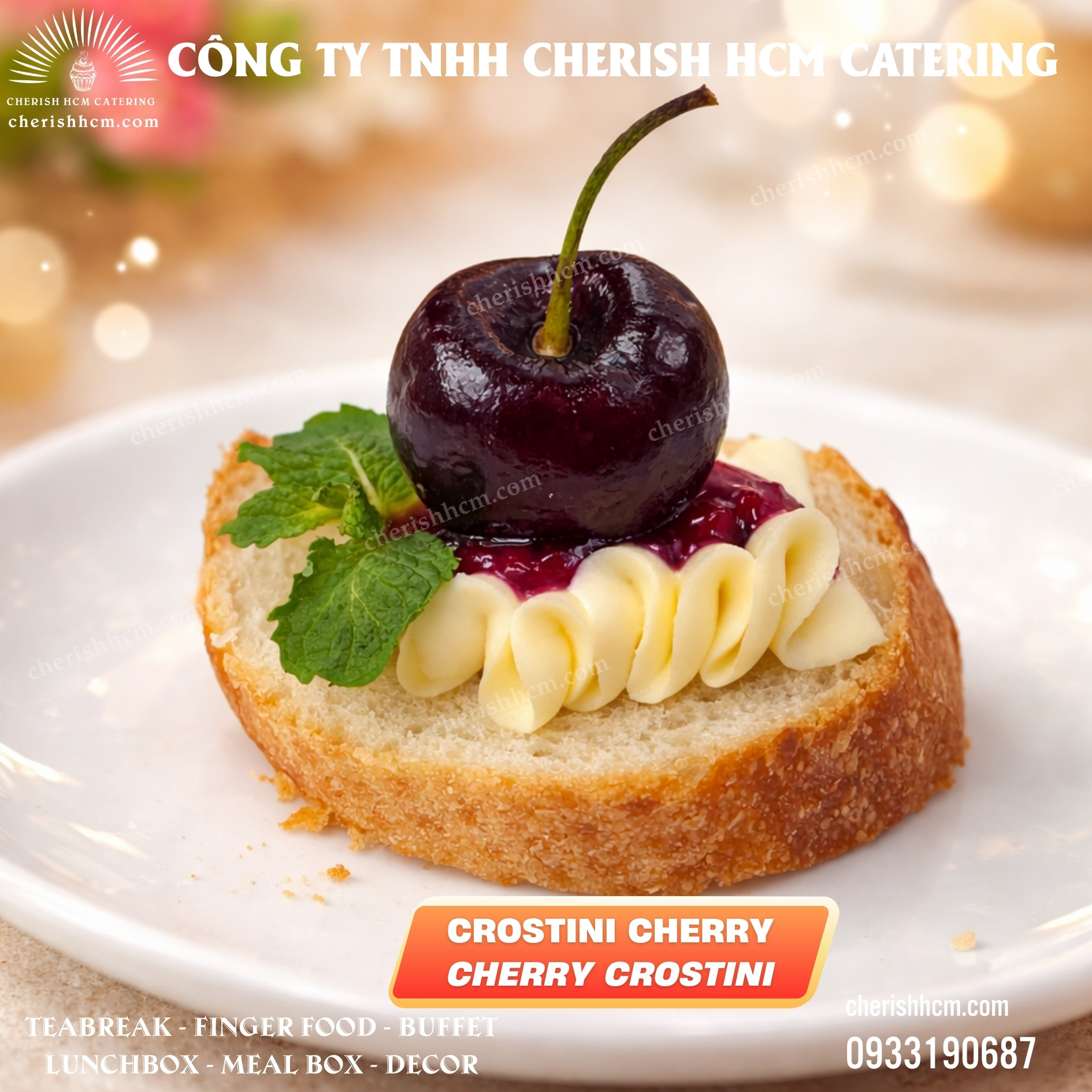 Set 20 Cherry Crostini