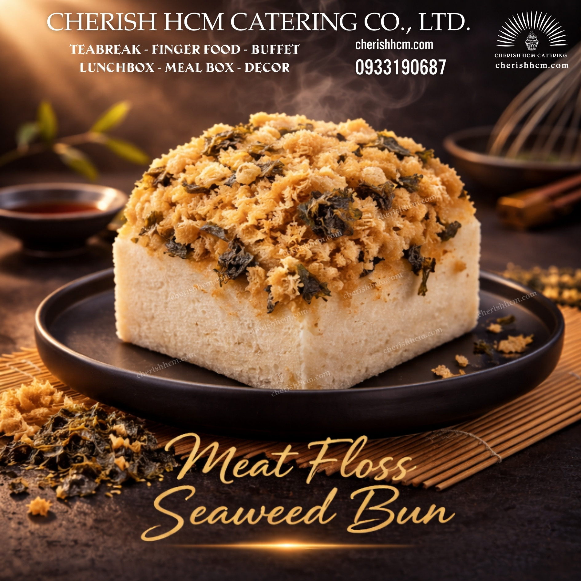 Set 10 bánh mì chà bông rong biển/ Meat Floss Seaweed Bun