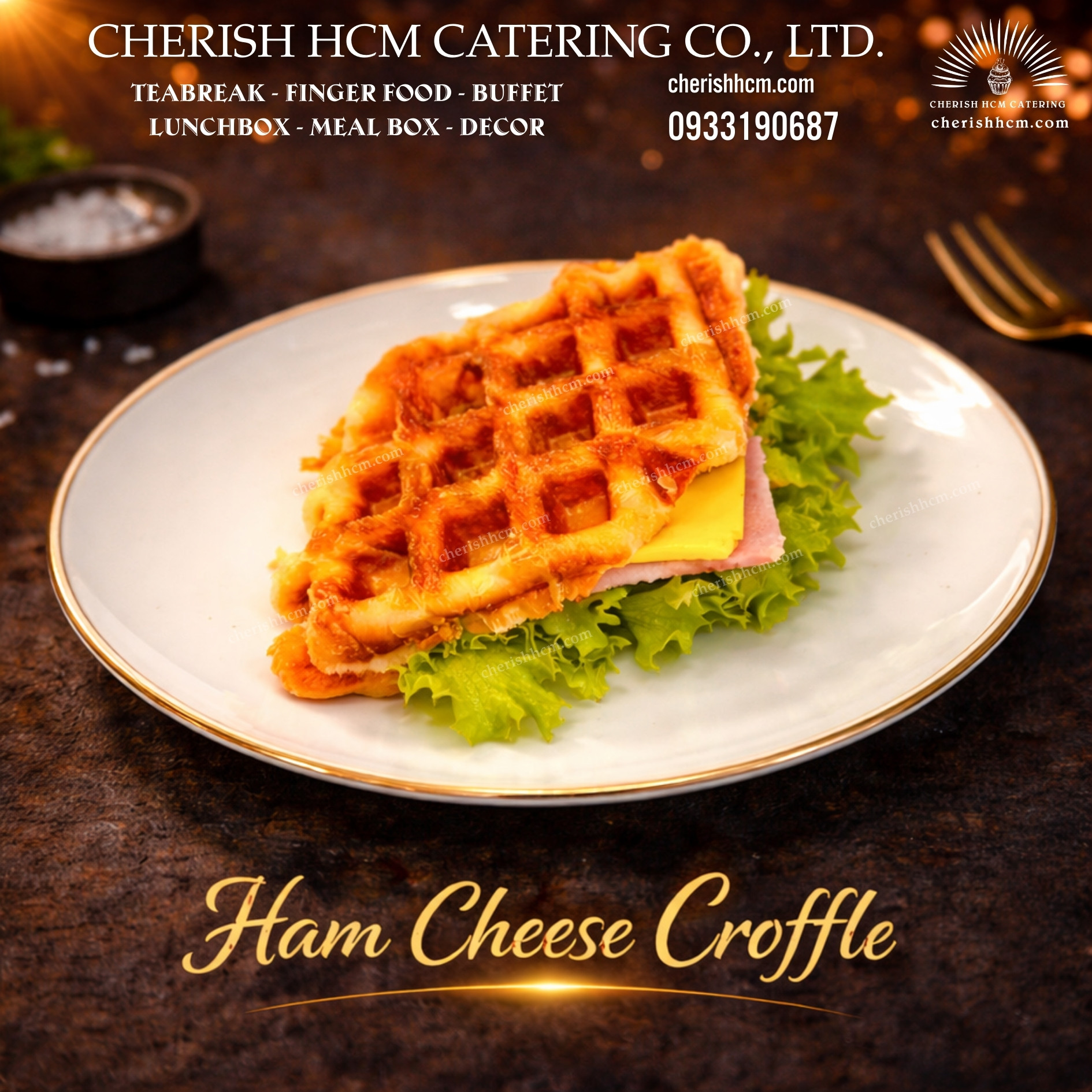 Set 10 Croffle ham cheese/ Ham cheese croffle