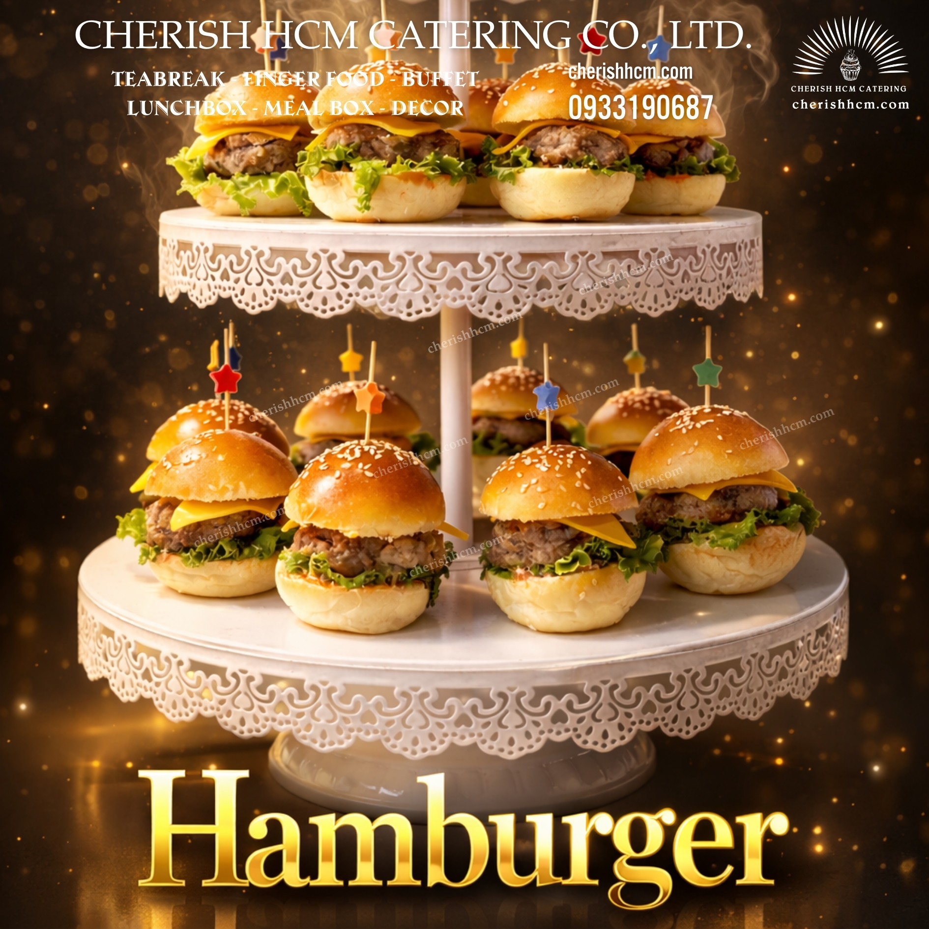 Set 10 Bánh Hamburger bò phô mai