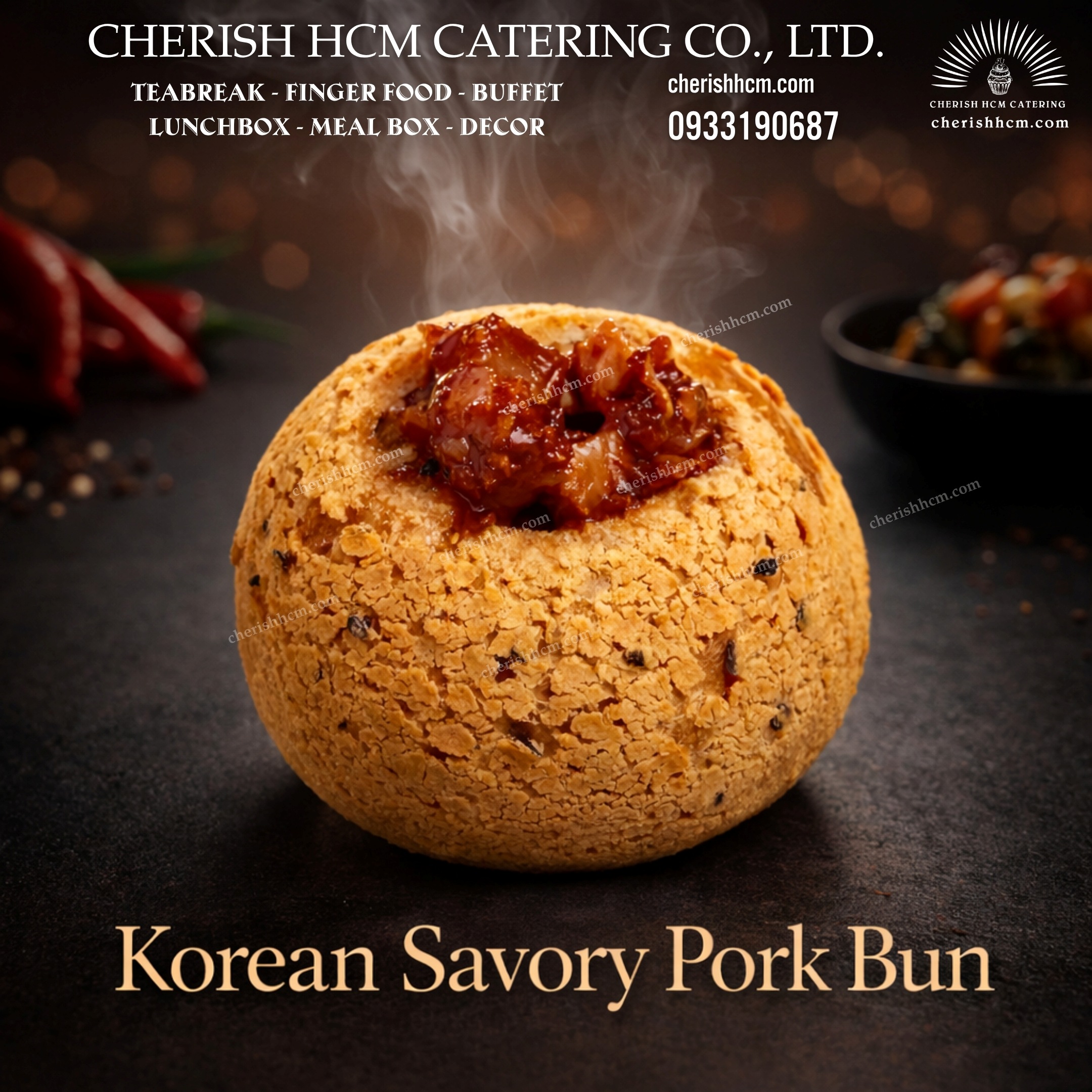 Set 10 Korean Savory Pork Bun - Bánh mì Hàn Quốc  thịt mặn