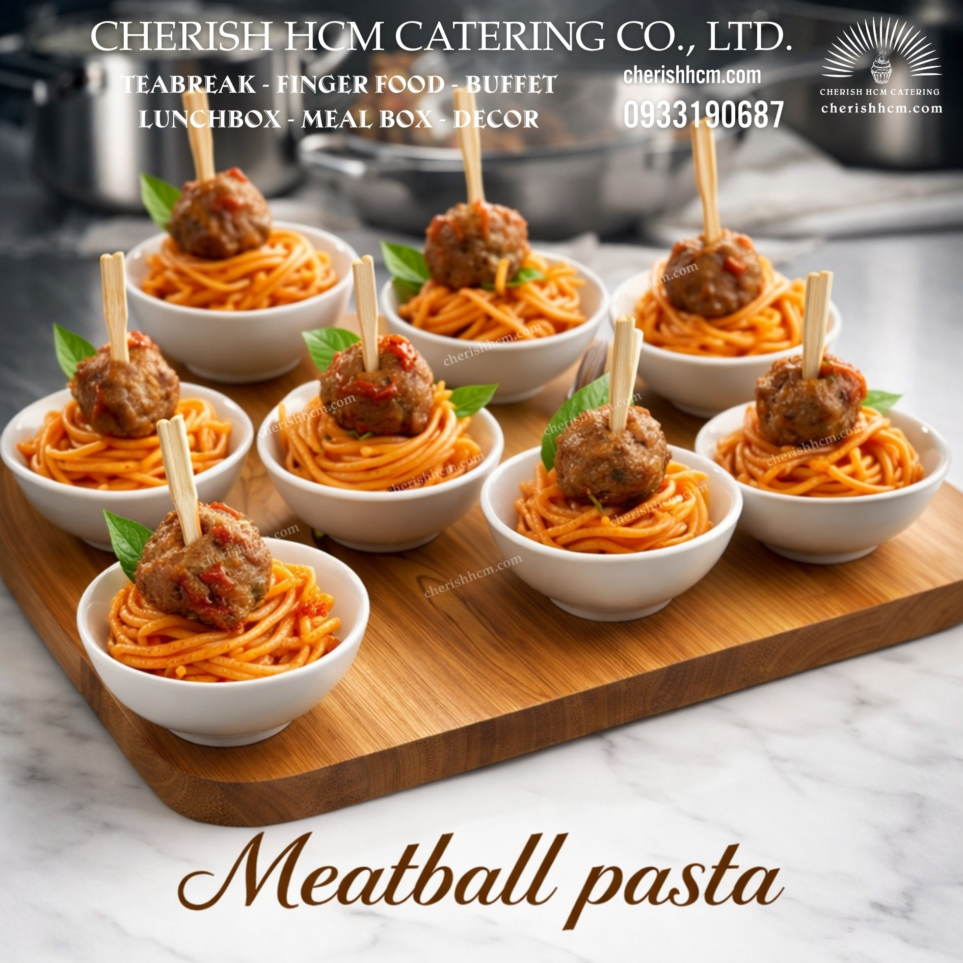 011024 Set 10 pasta thịt viên