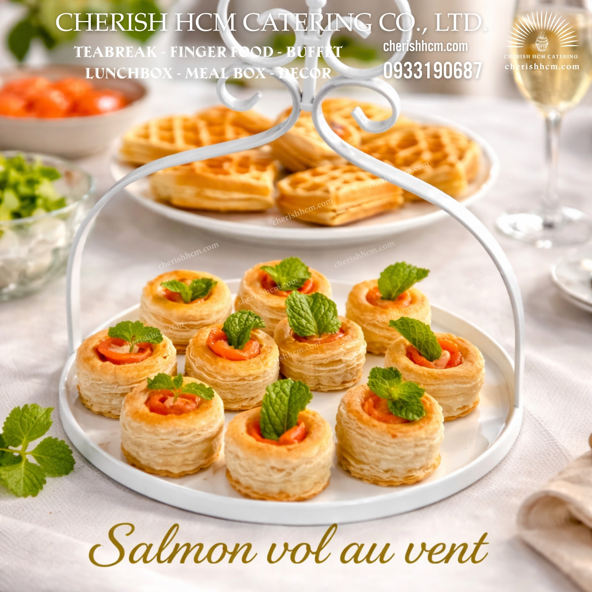 231025 Set 10 Vol-au-vent cá hồi/ Salmon vol au vent