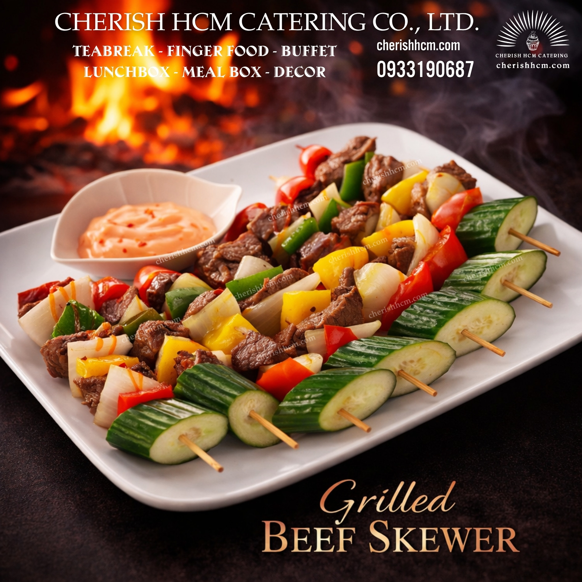 011024 Set 10 bò rau củ xiên que