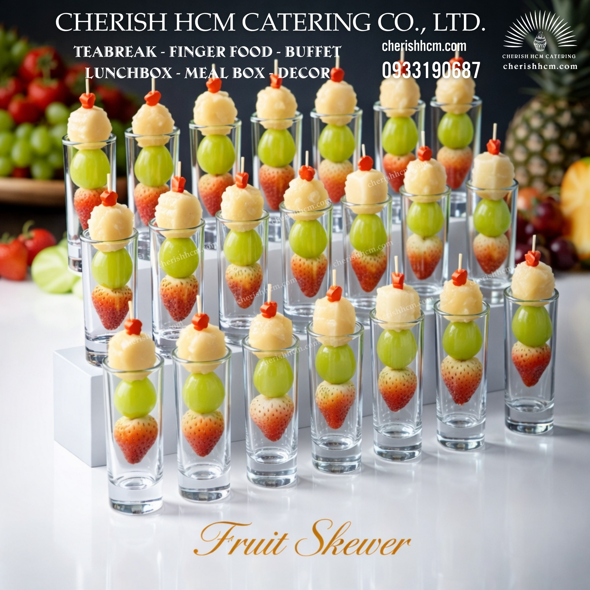 291025 Set 10 Xiên que trái cây/ fruit skewer