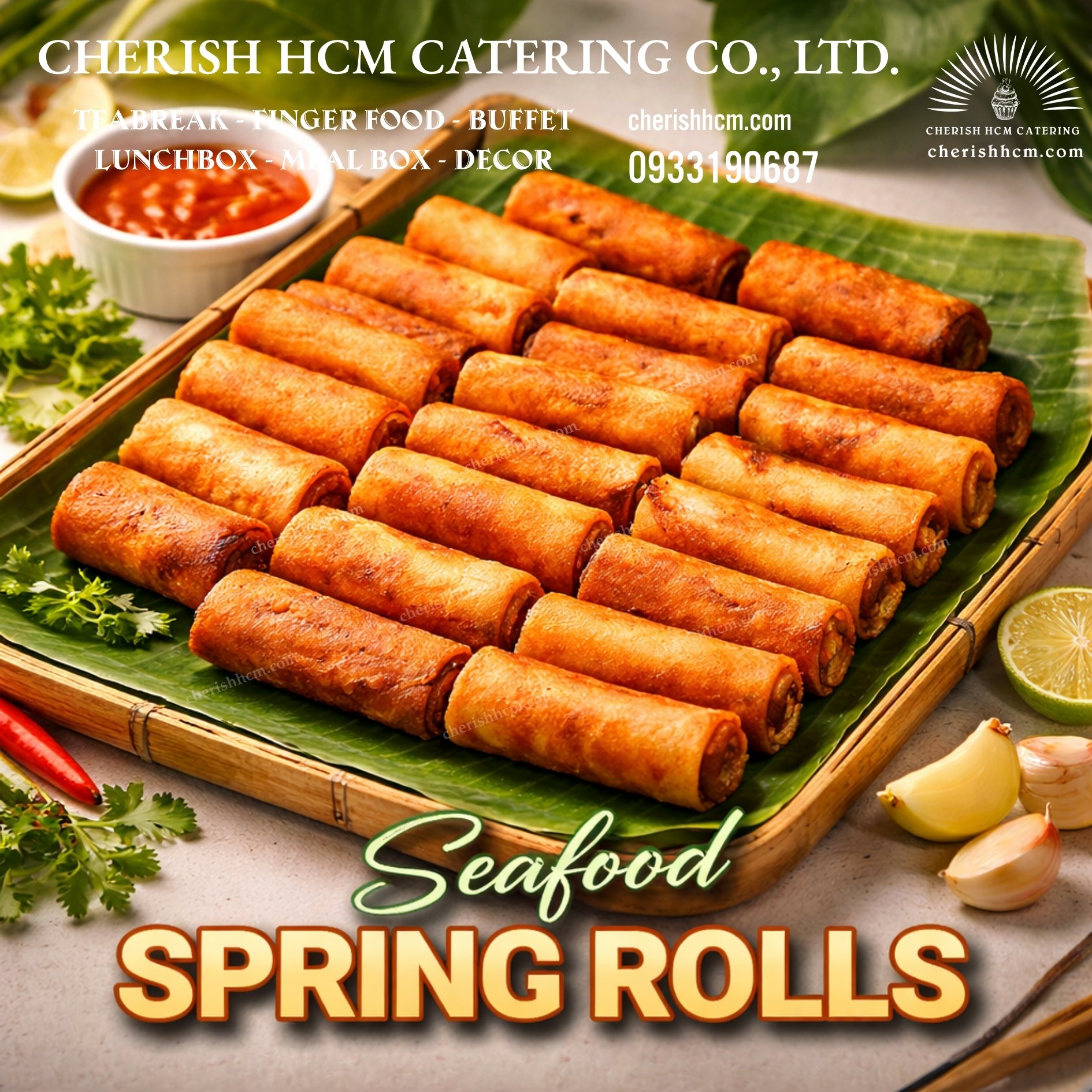 Set 10 cuốn Chả giò hải sản/ Seafood Spring Rolls