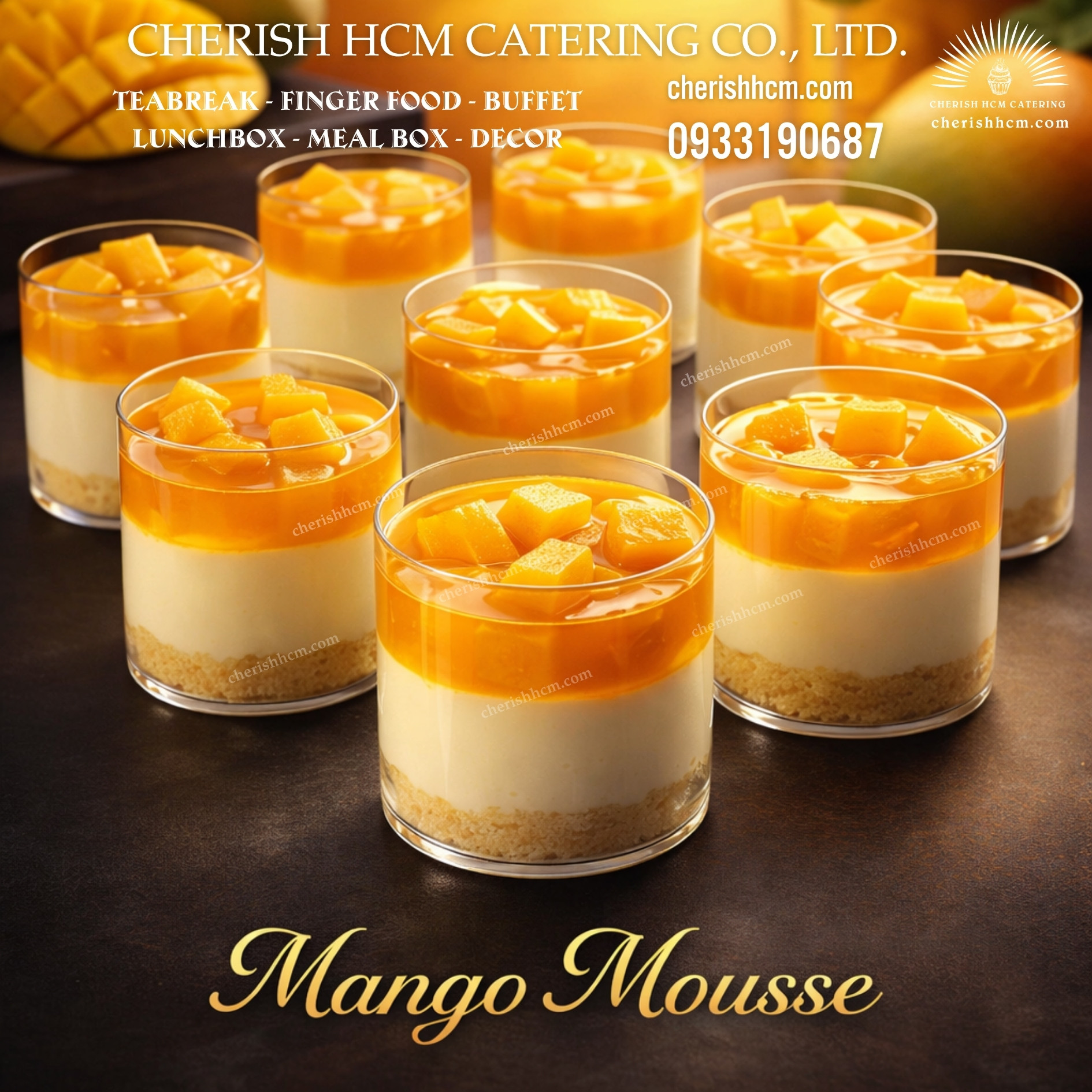 Set 10 Mousse xoài/ Mango mousse
