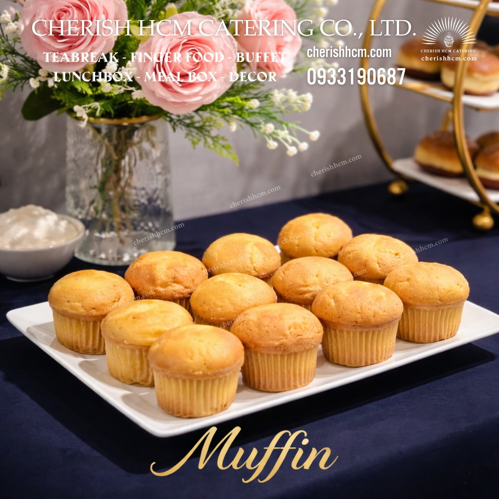 01324 Set 10 muffin choco- trà xanh- vani