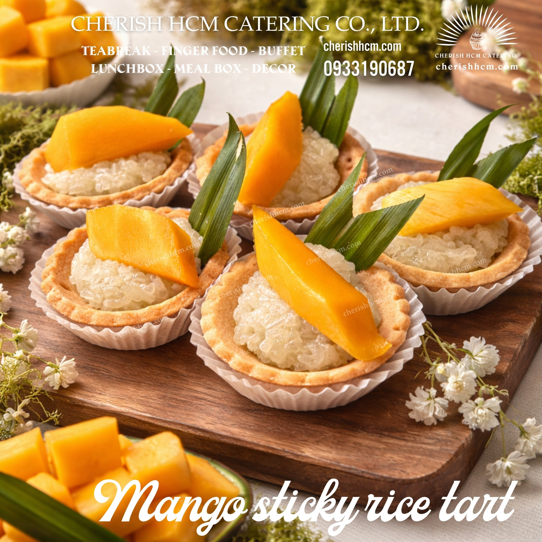 11426 Set 10 Tart xôi xoài / Mango sticky rice tart