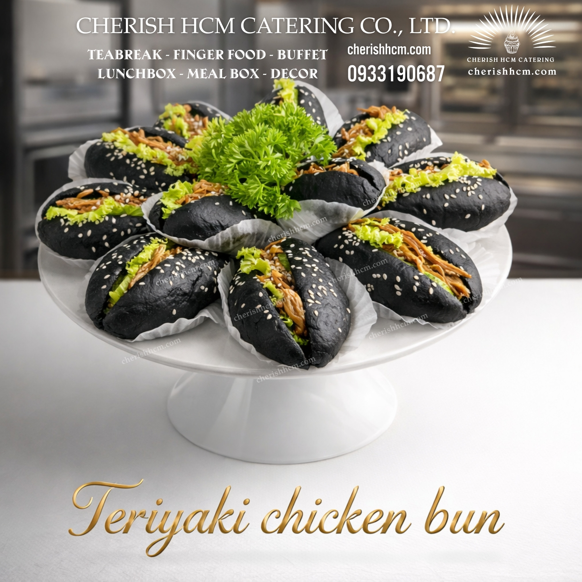 111124 Set 10 bánh mì đen kẹp gà