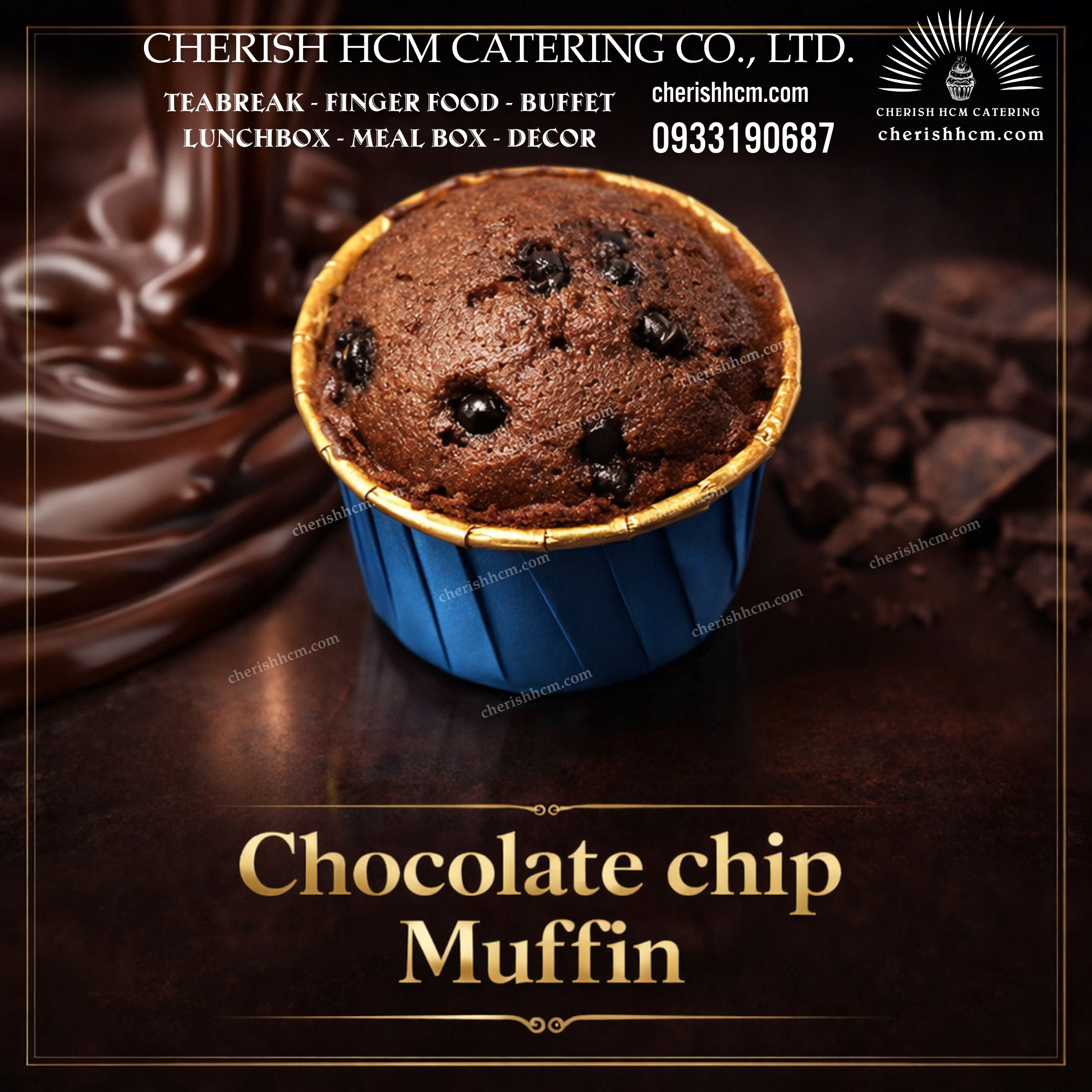 Set 10 chocolate chip muffin