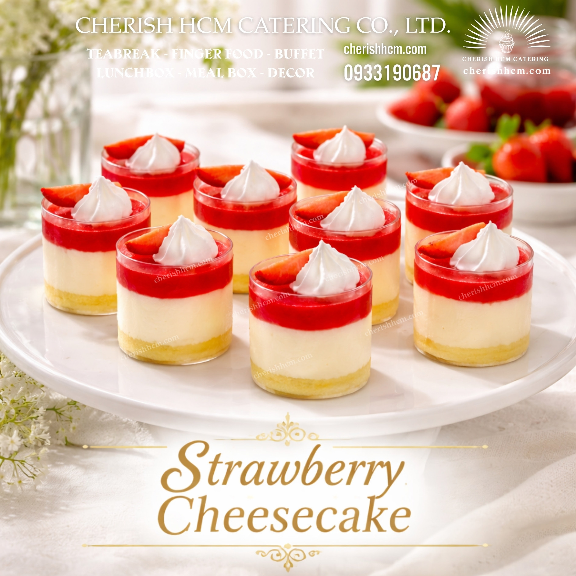 06324 Set 10 cheesecake dâu