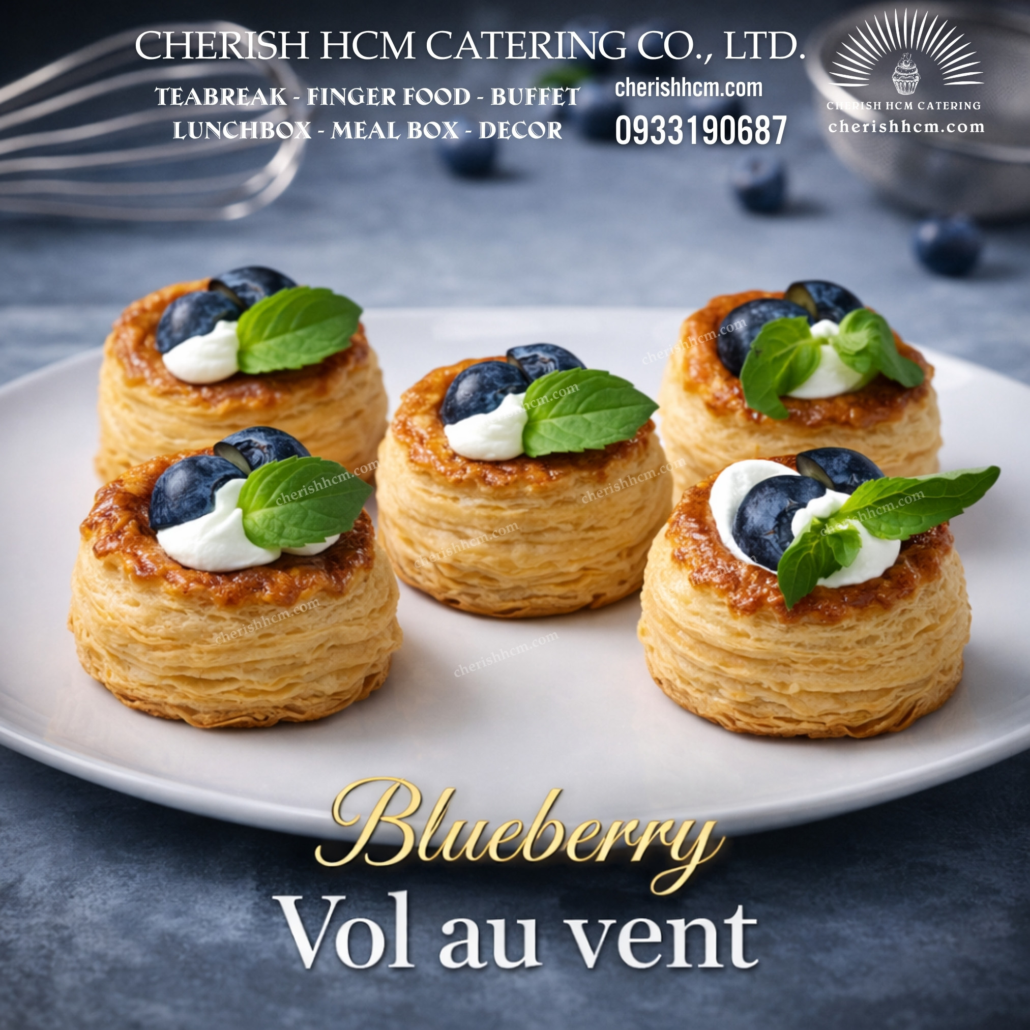 301024 Set 10 Vol au vent blueberry