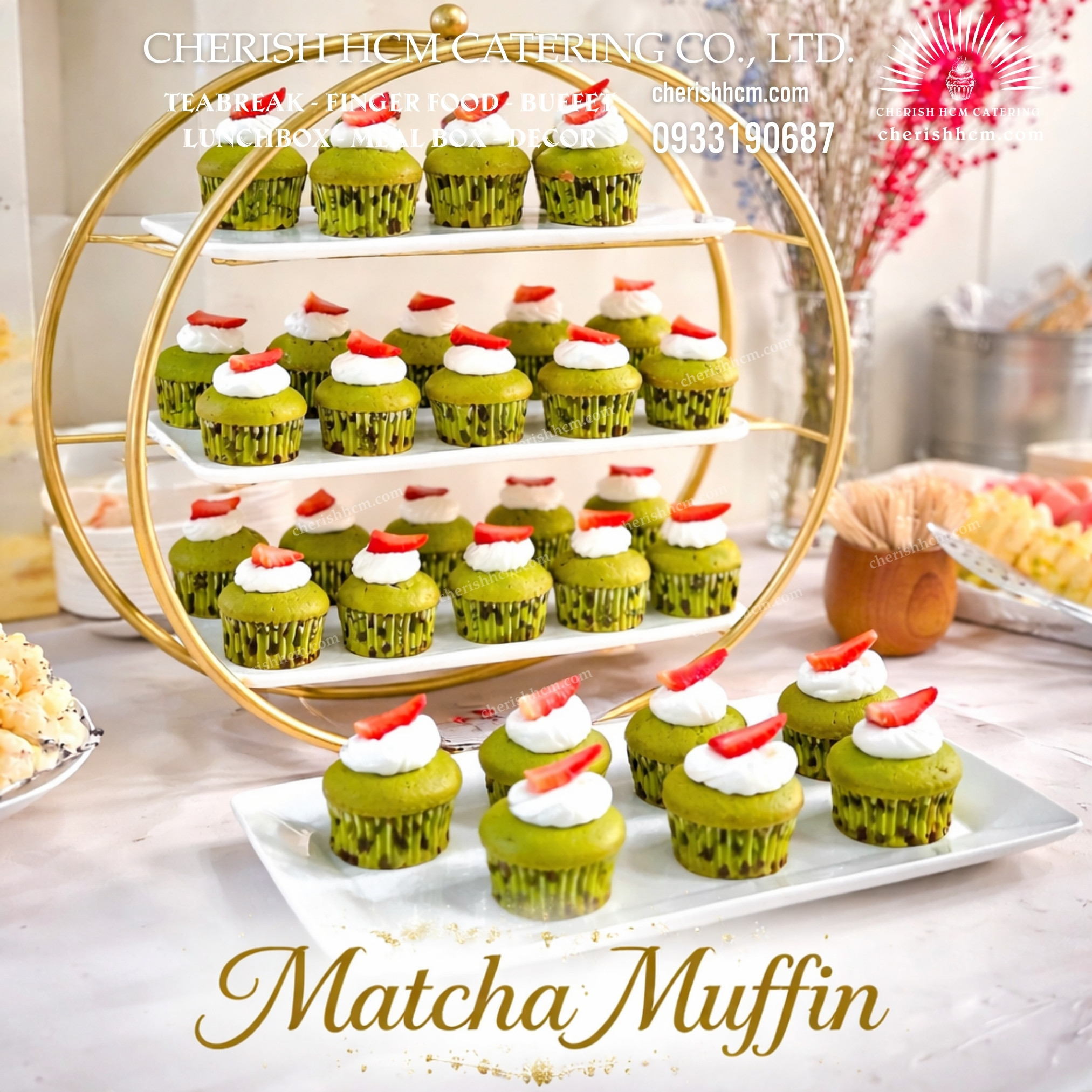 181223 Set 10 bánh matcha muffin mini