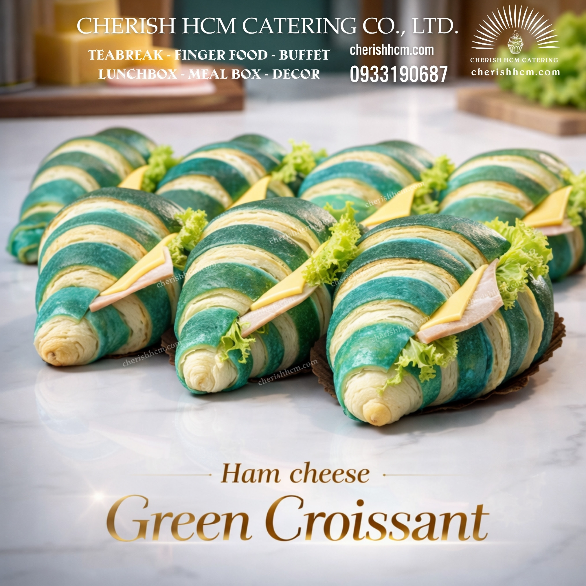 151223 Set 30 Ham cheese green croissant