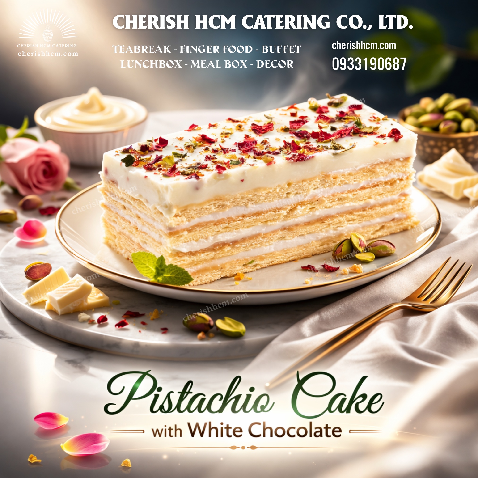 Set lunch Strive Sandwich, Salad, Mousse/ Tiramisu/ Danish, Trái cây, Nước ép/ Trà