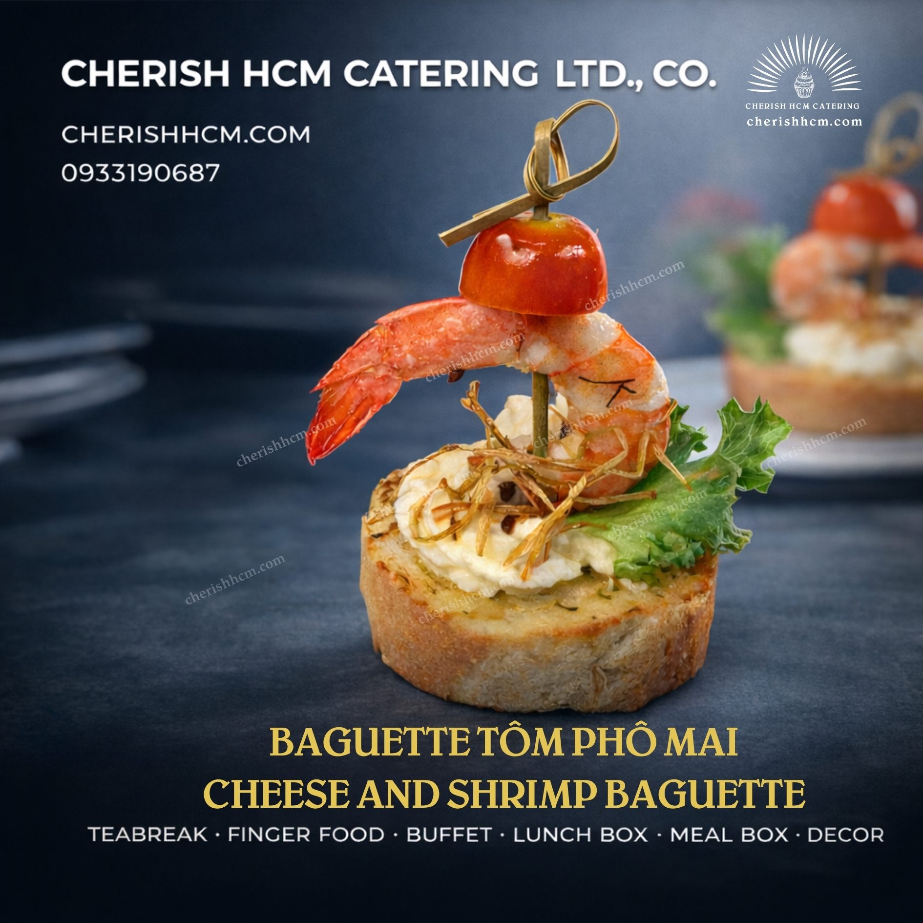 Set 10 Baguette tôm phô mai/ Cheese  shrimp baguette