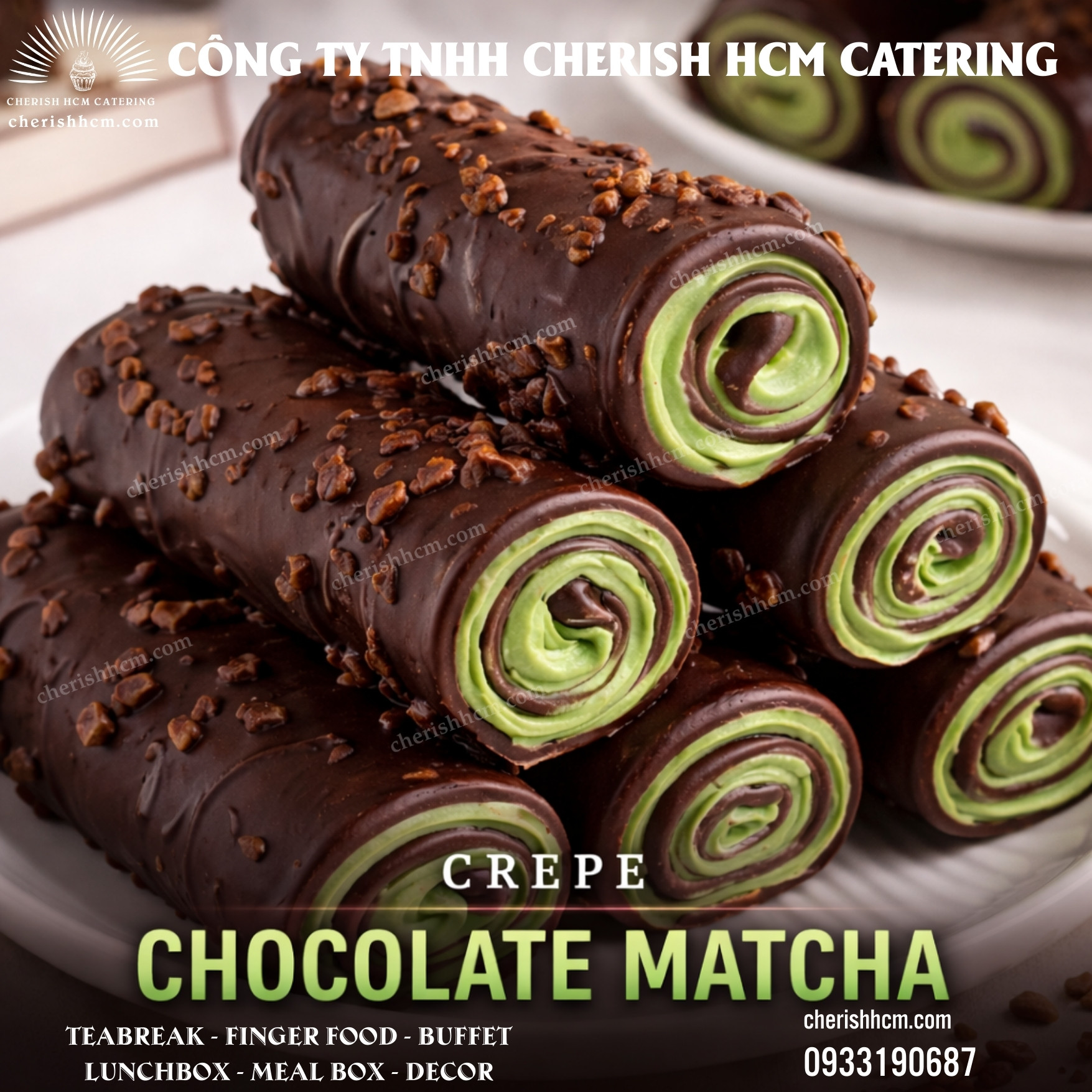 Set 20 Crepe chocolate matcha