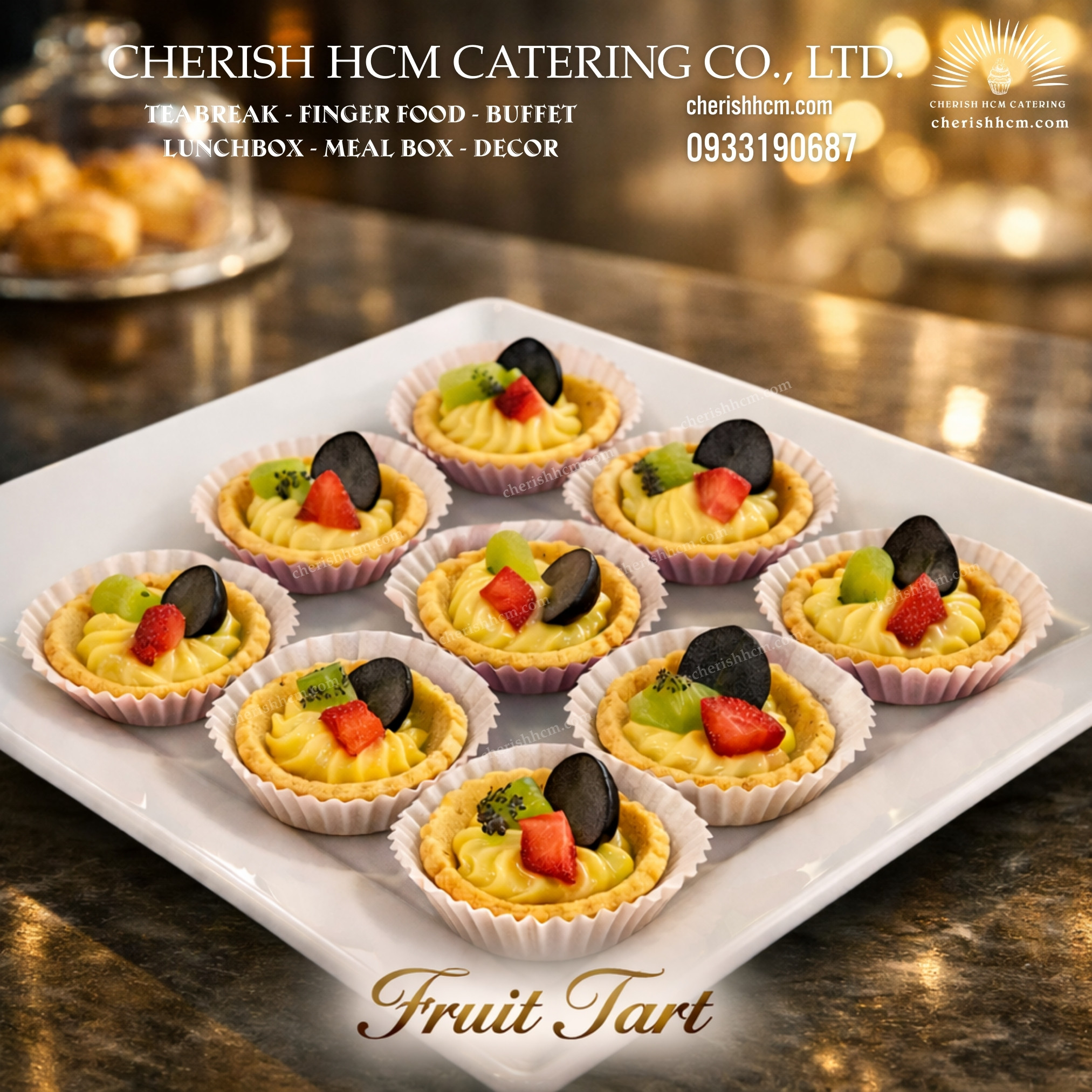 Set 10 tart trái cây