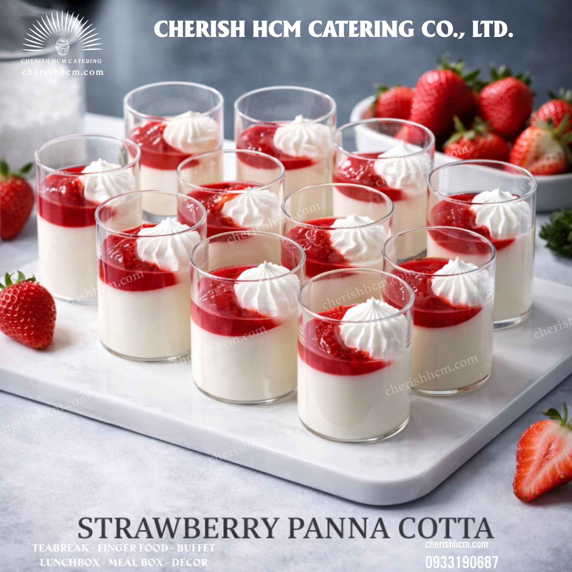 231025 Set 10 Panna cotta dâu/ strawberry panna cotta