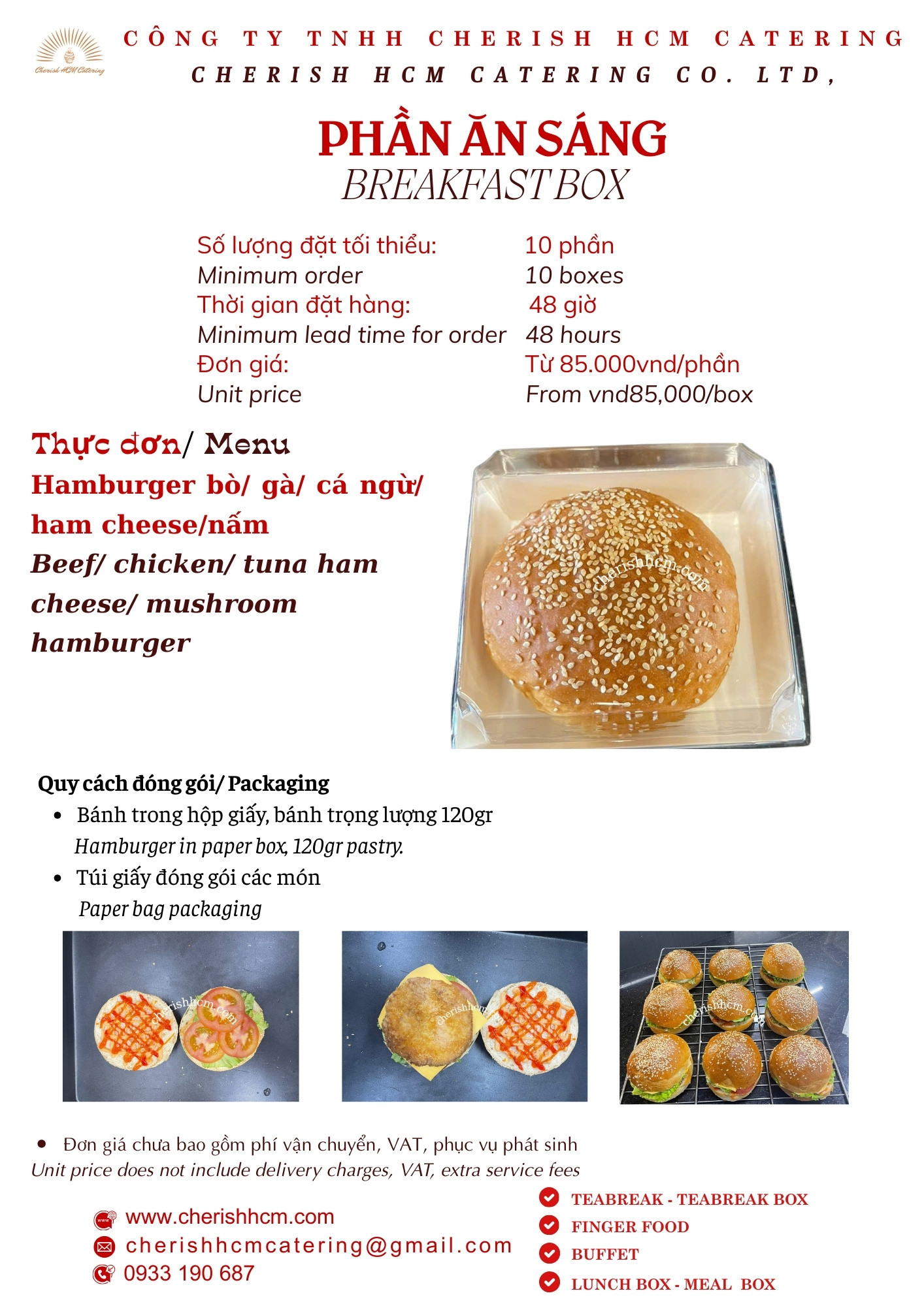 Breakfast box - Hamburger