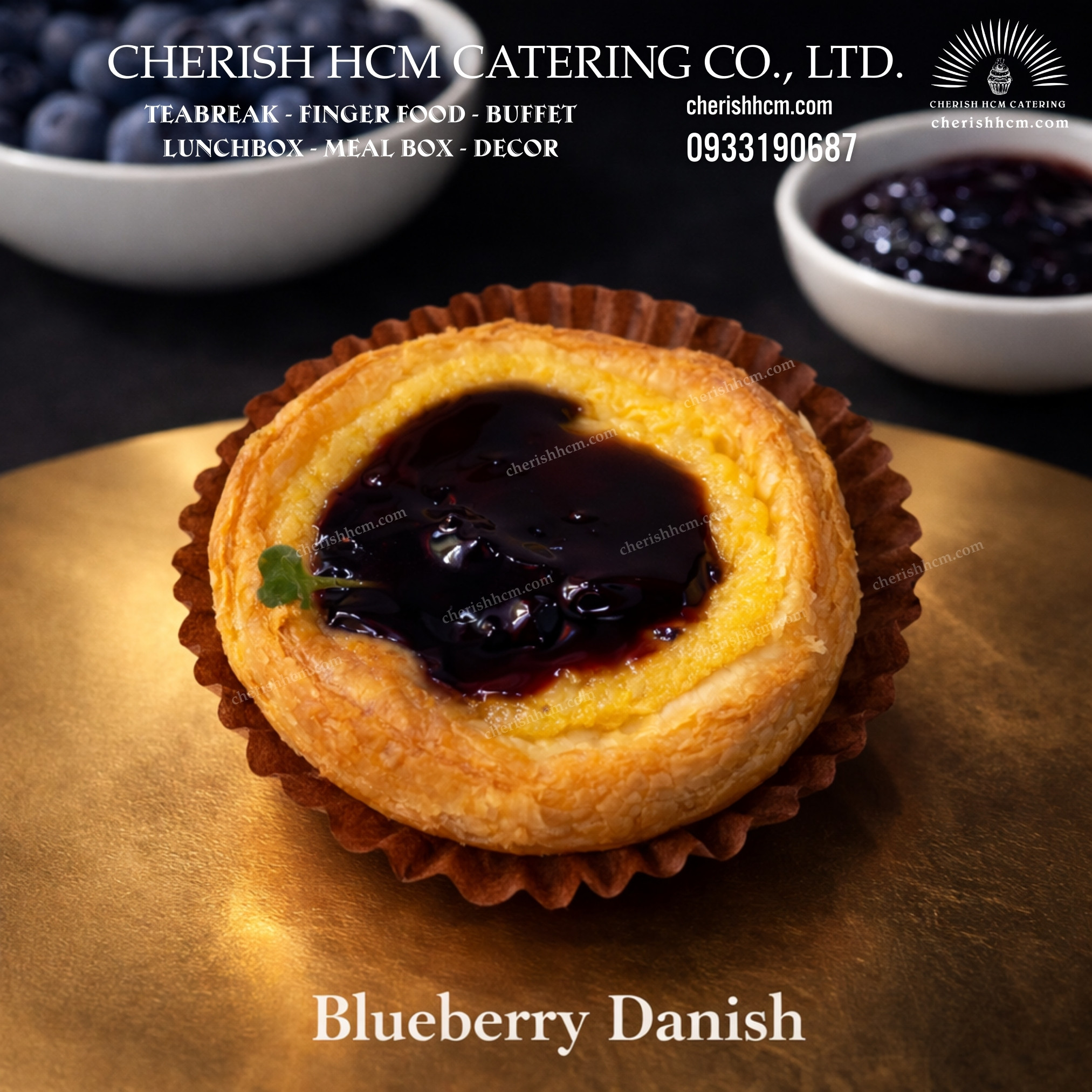 Set 10 Danish việt quất/ Blueberry danish