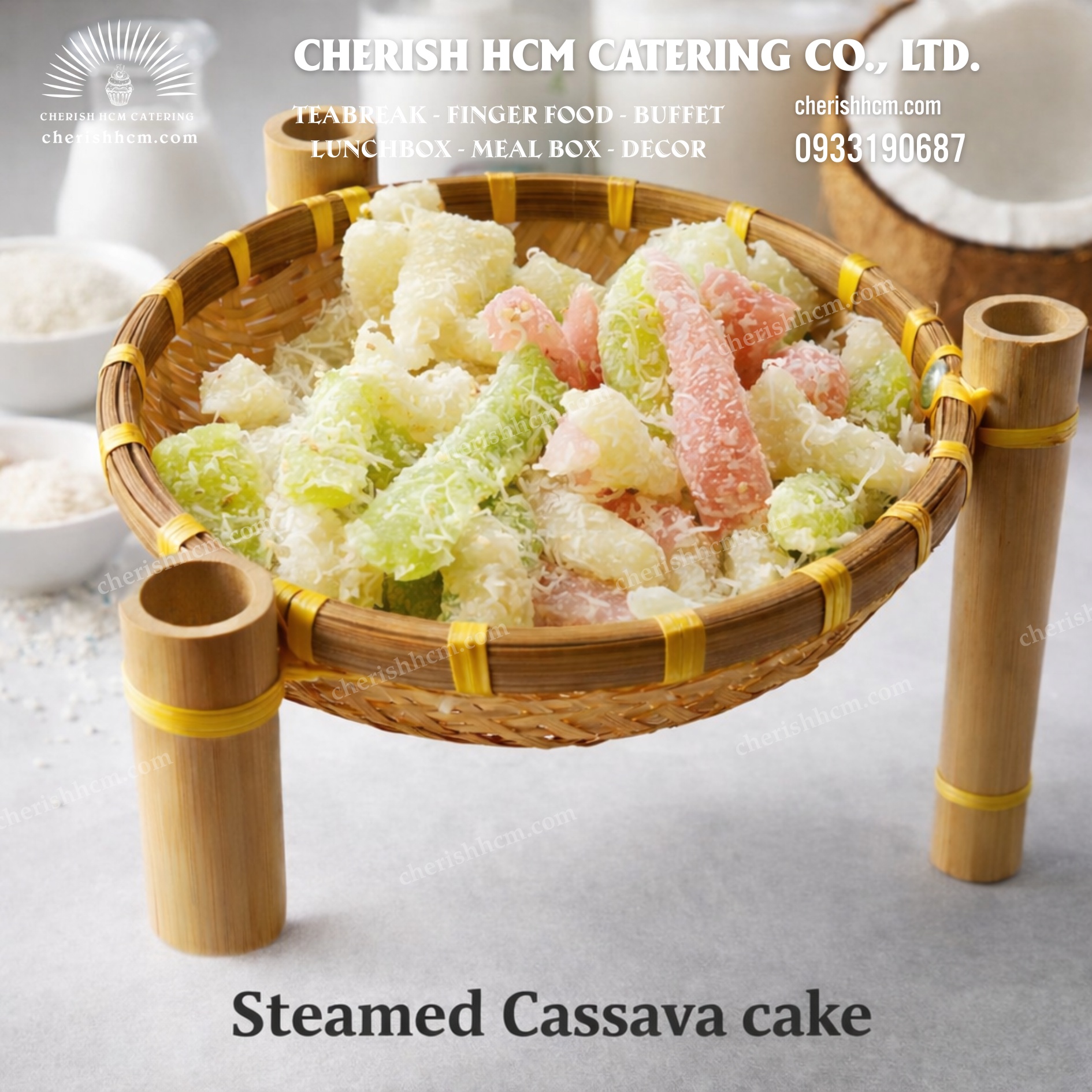 Set Bánh khoai mì sợi/ Steamed Cassava cake