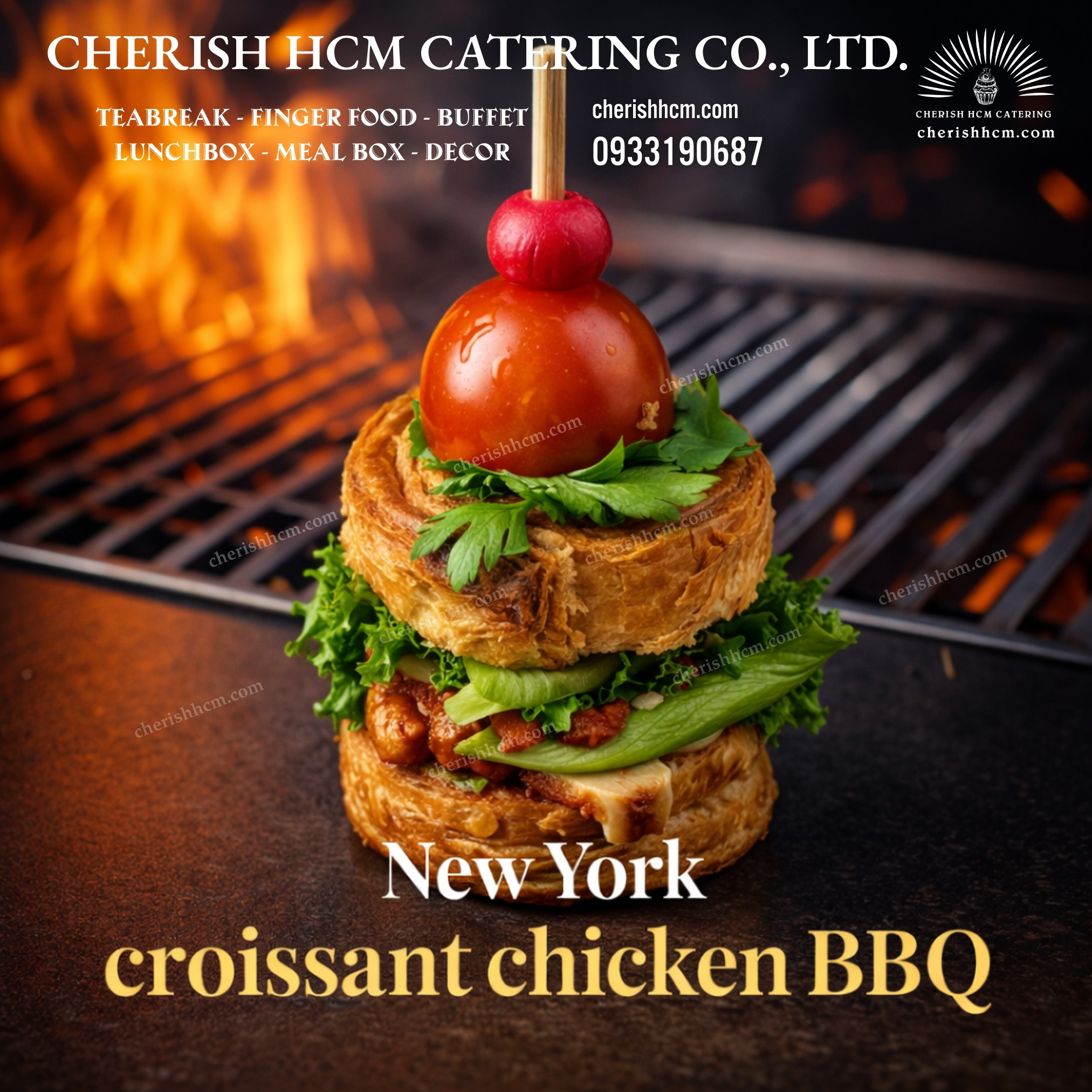 Set 10 New York croissant chicken BBQ/ gà BBQ