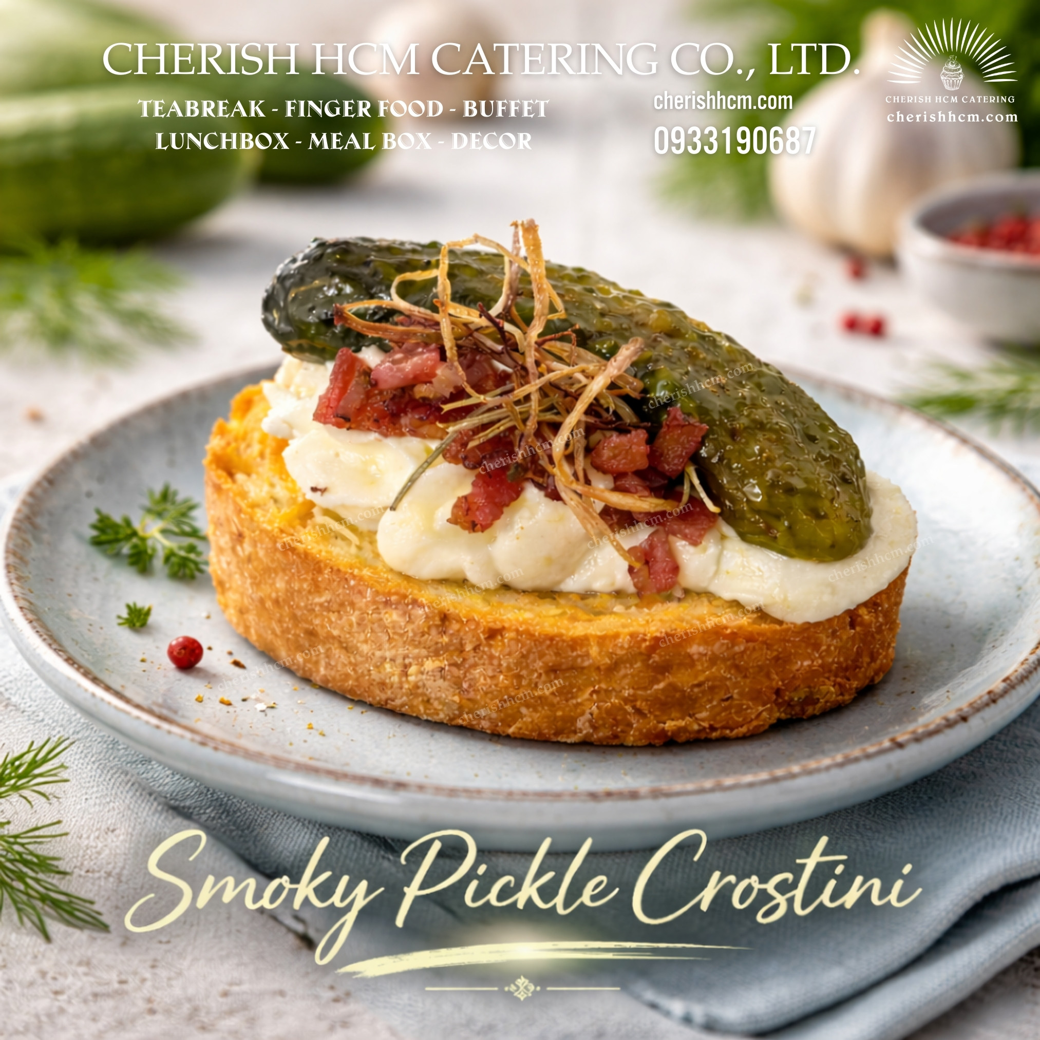 Set 10 Smoky Pickle Crostini