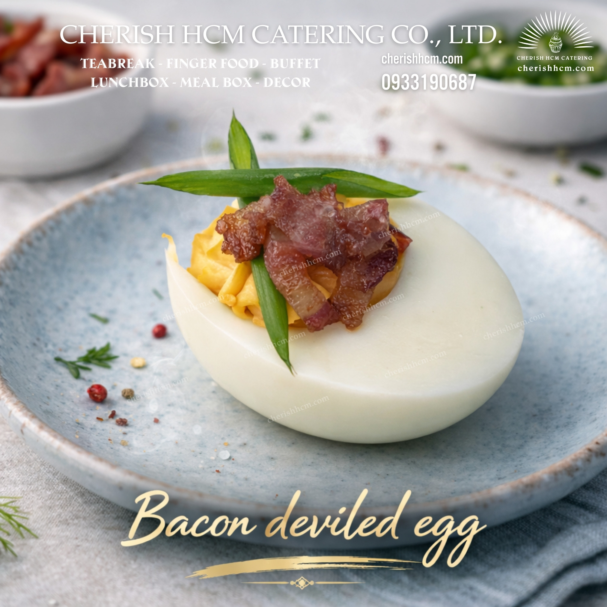 Set 10 Bacon deviled eggs