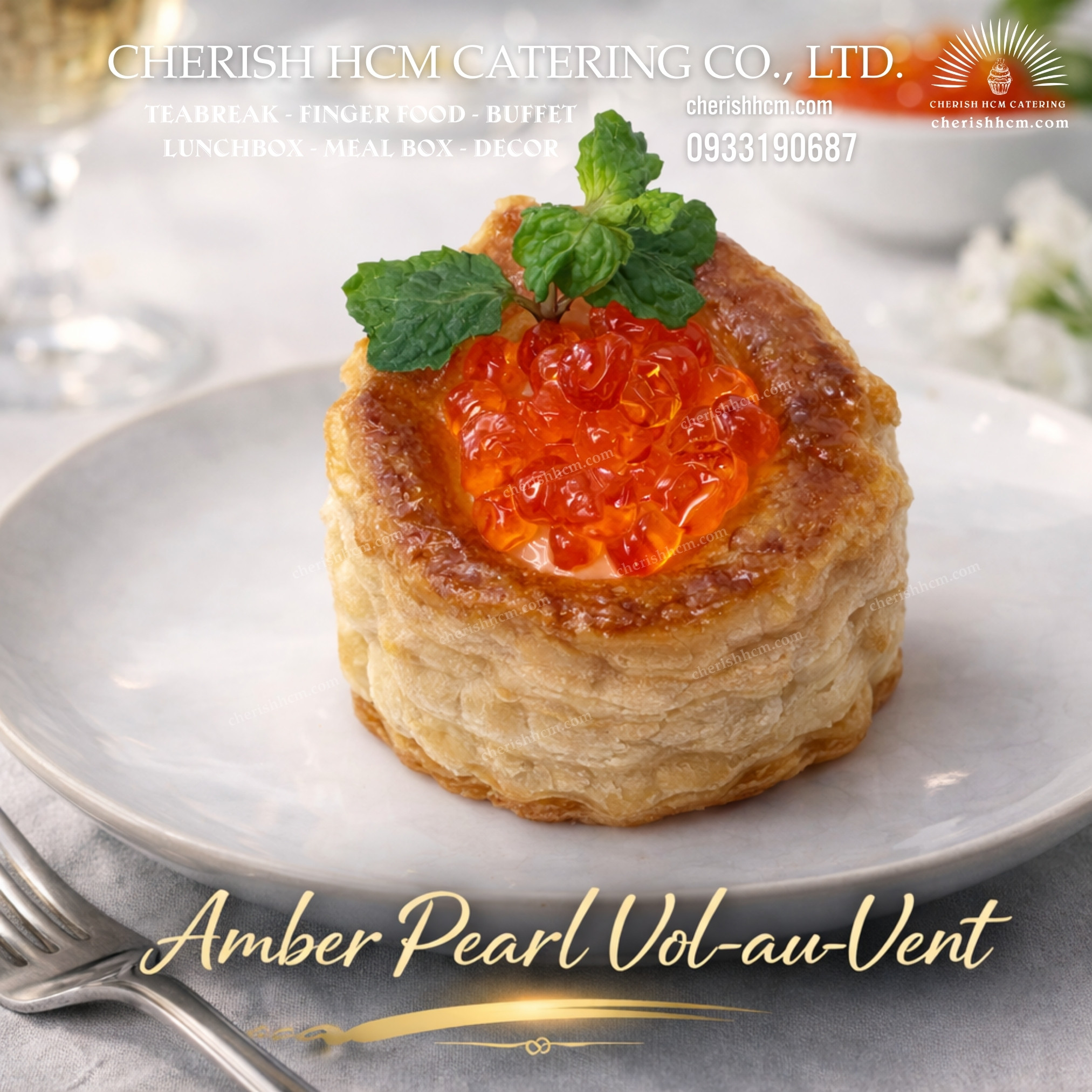 Set 10 Amber Pearl Vol-au-Vent