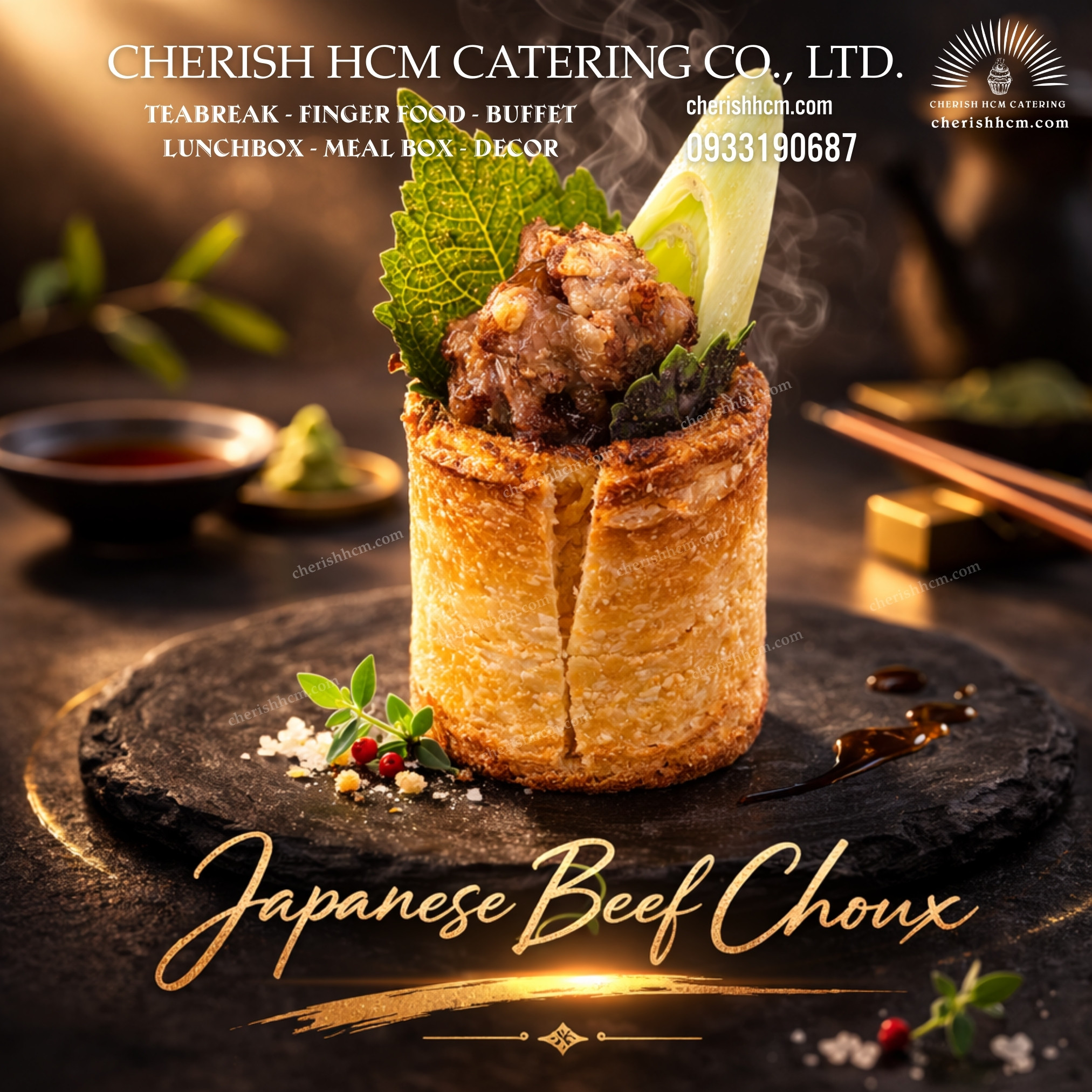 Set 10 Japanese choux bò/ Japanese beef choux