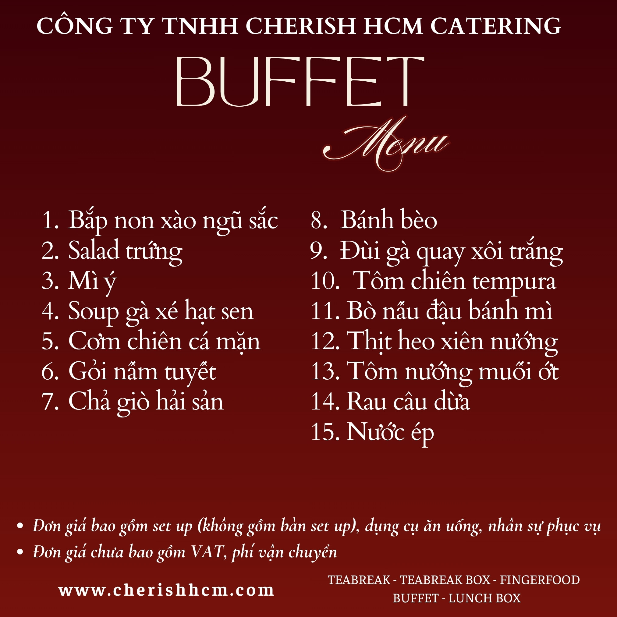 Tiệc buffet Hương vị