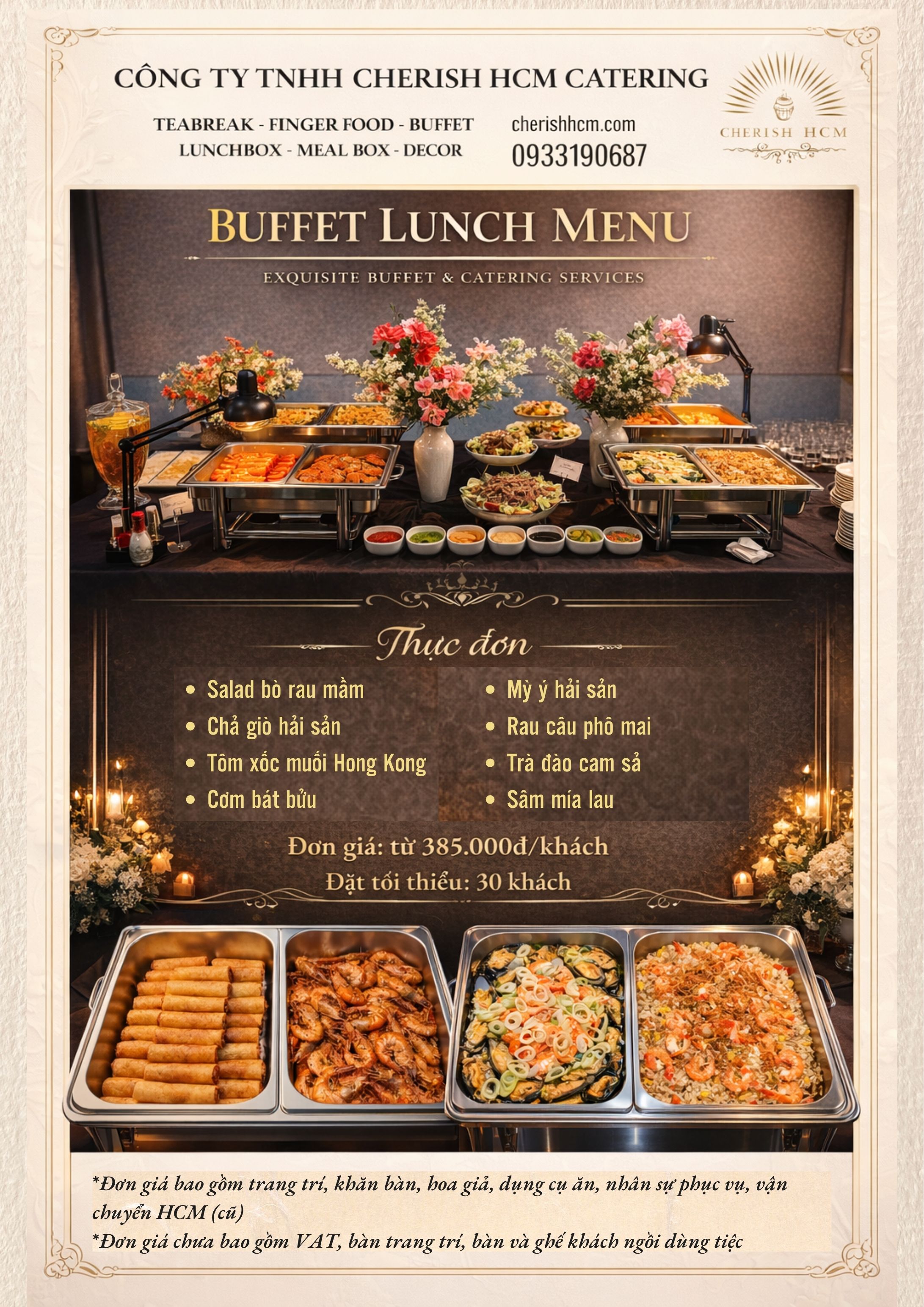 09326 Tiệc Buffet Lunch - Phù hợp từ 30 khách