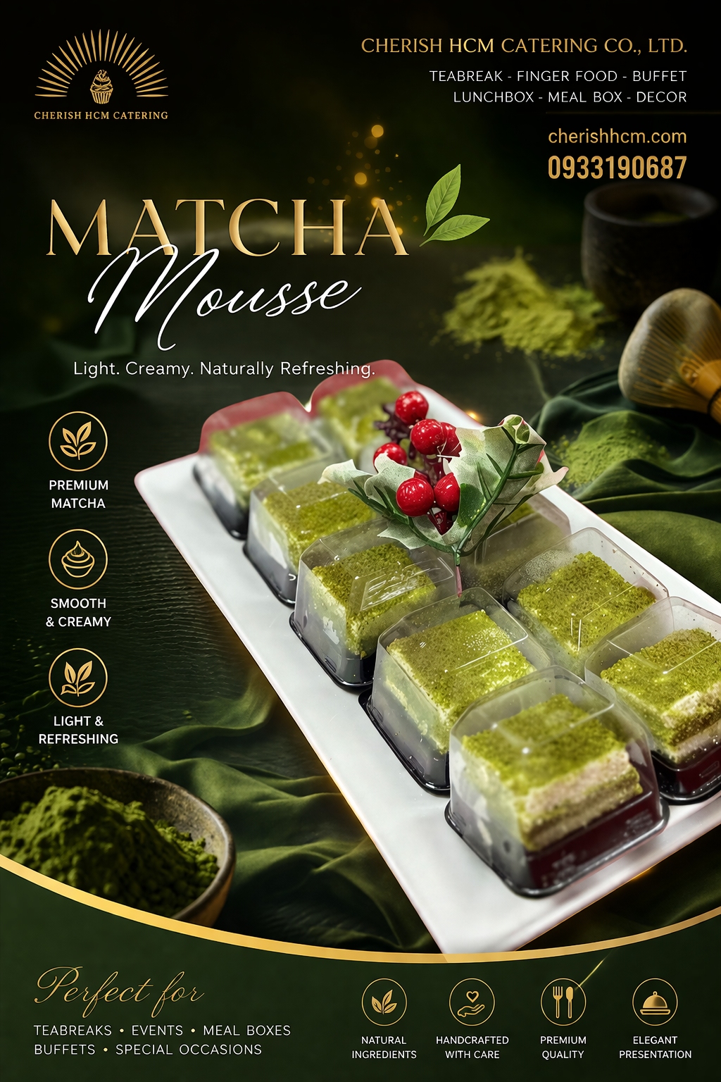 Set 10 Matcha mousse