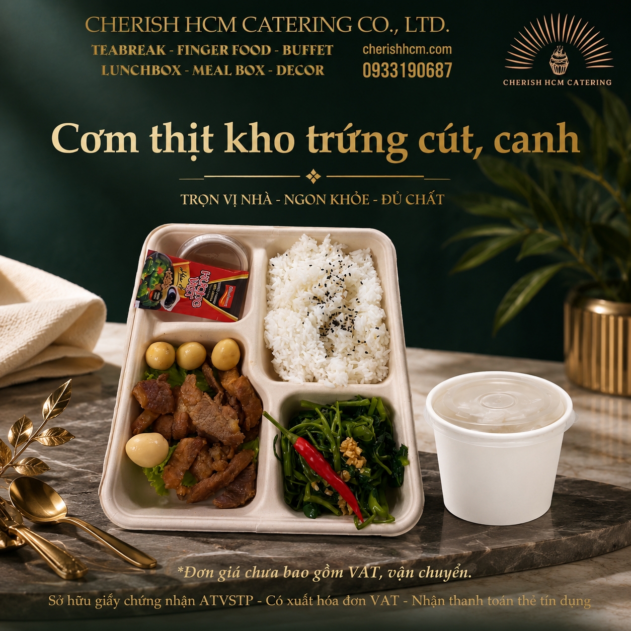 21826 Cơm Thịt heo kho trứng cút/Braised Pork and Quail Eggs with Rice