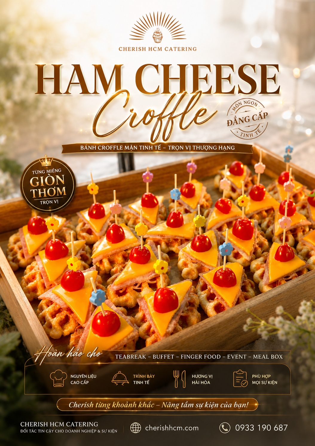 Set 10 Croffle ham cheese/ Ham cheese croffle