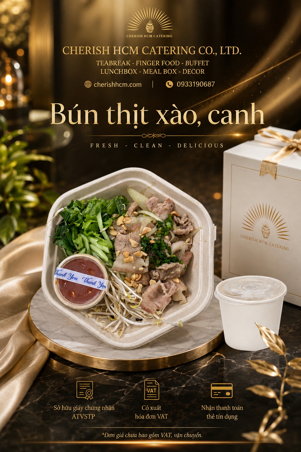 20826 Bún thịt xào/ Rice Vermicelli with Stir-Fried Pork & Herbs