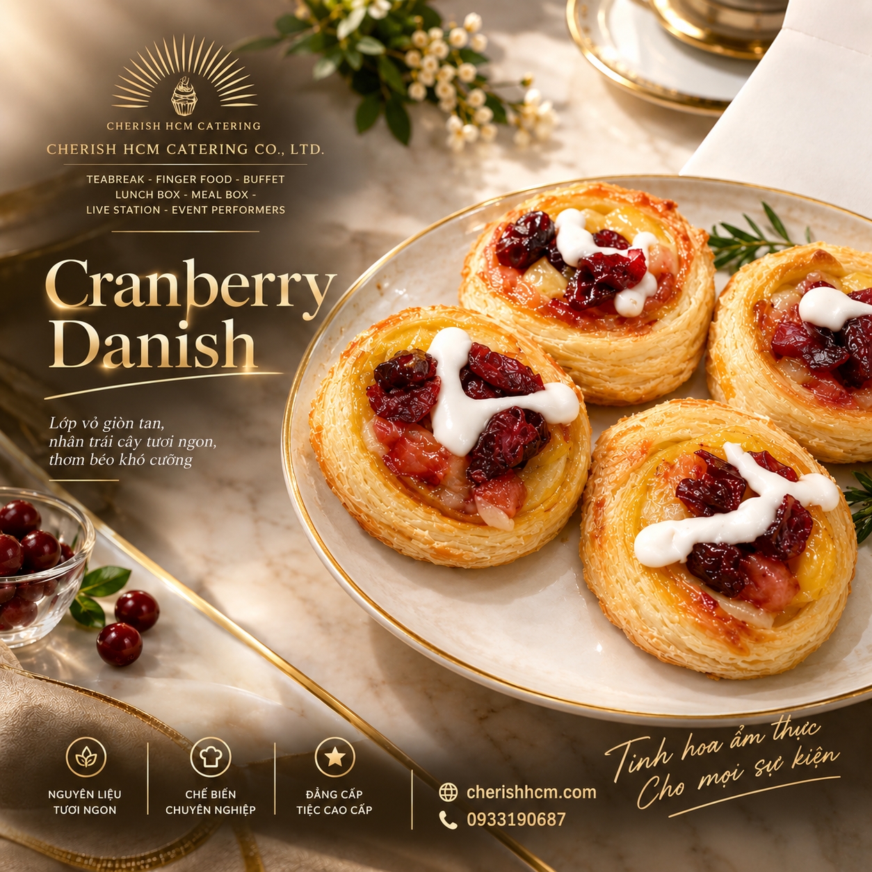 08926 Set 10 cranberry danish
