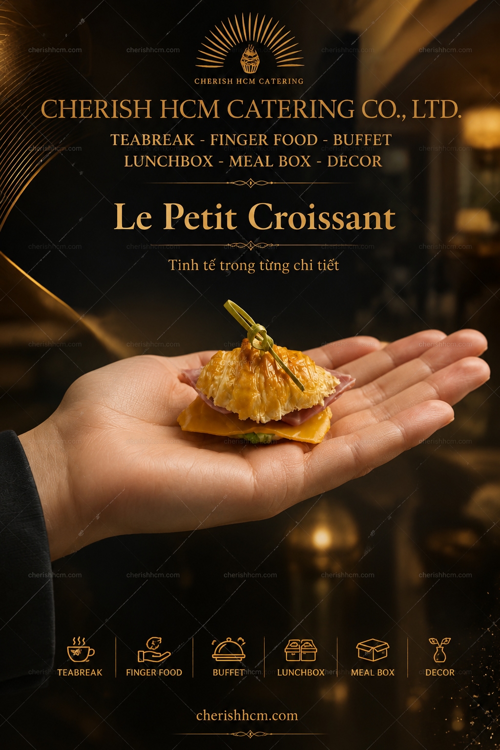 Set 10 Le Petit Croissant (nhân  ham cheese)
