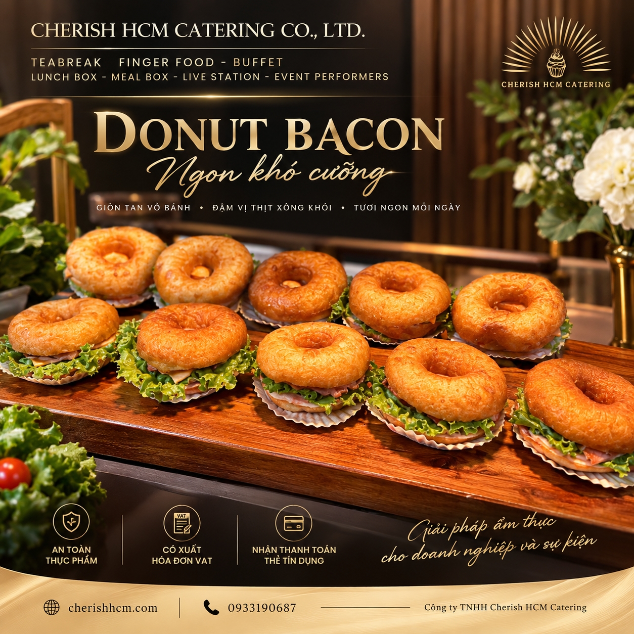 23926 Set 10 donut bacon