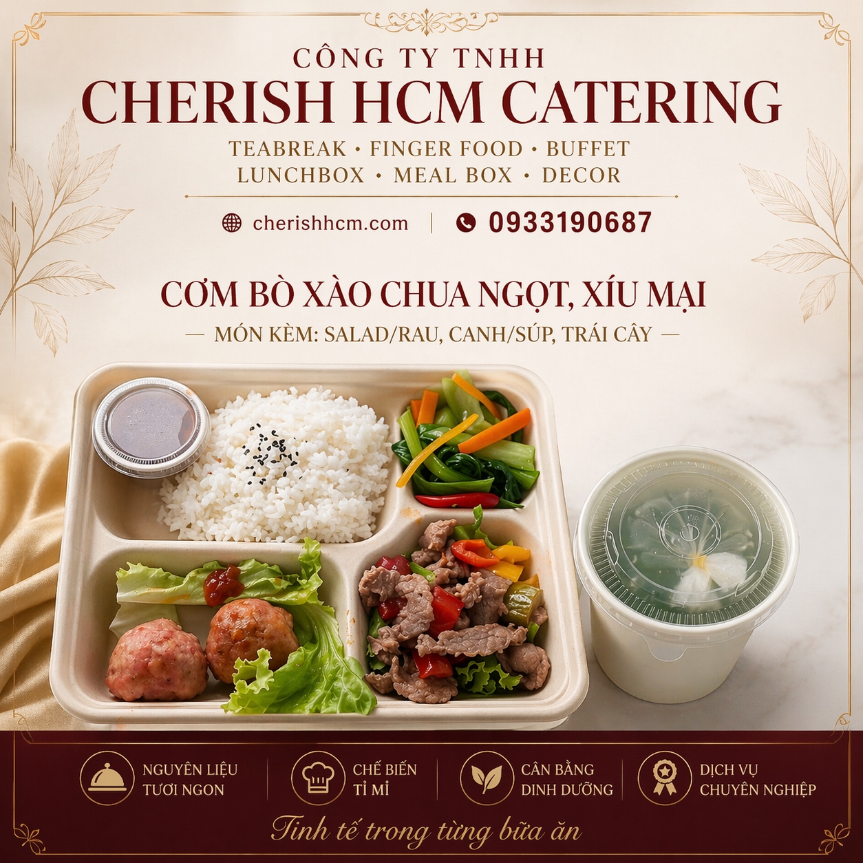 23426 Cơm Bò xào chua ngọt, xíu mại