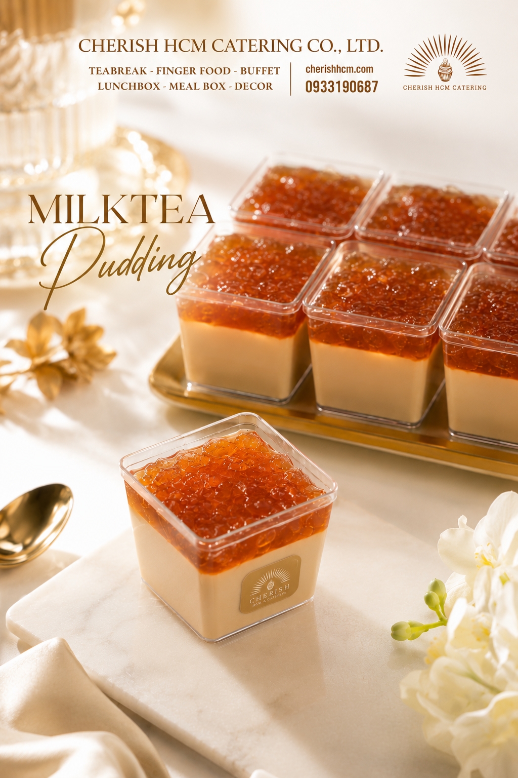 03726 Set 10 pudding trà sữa/ Milktea pudding