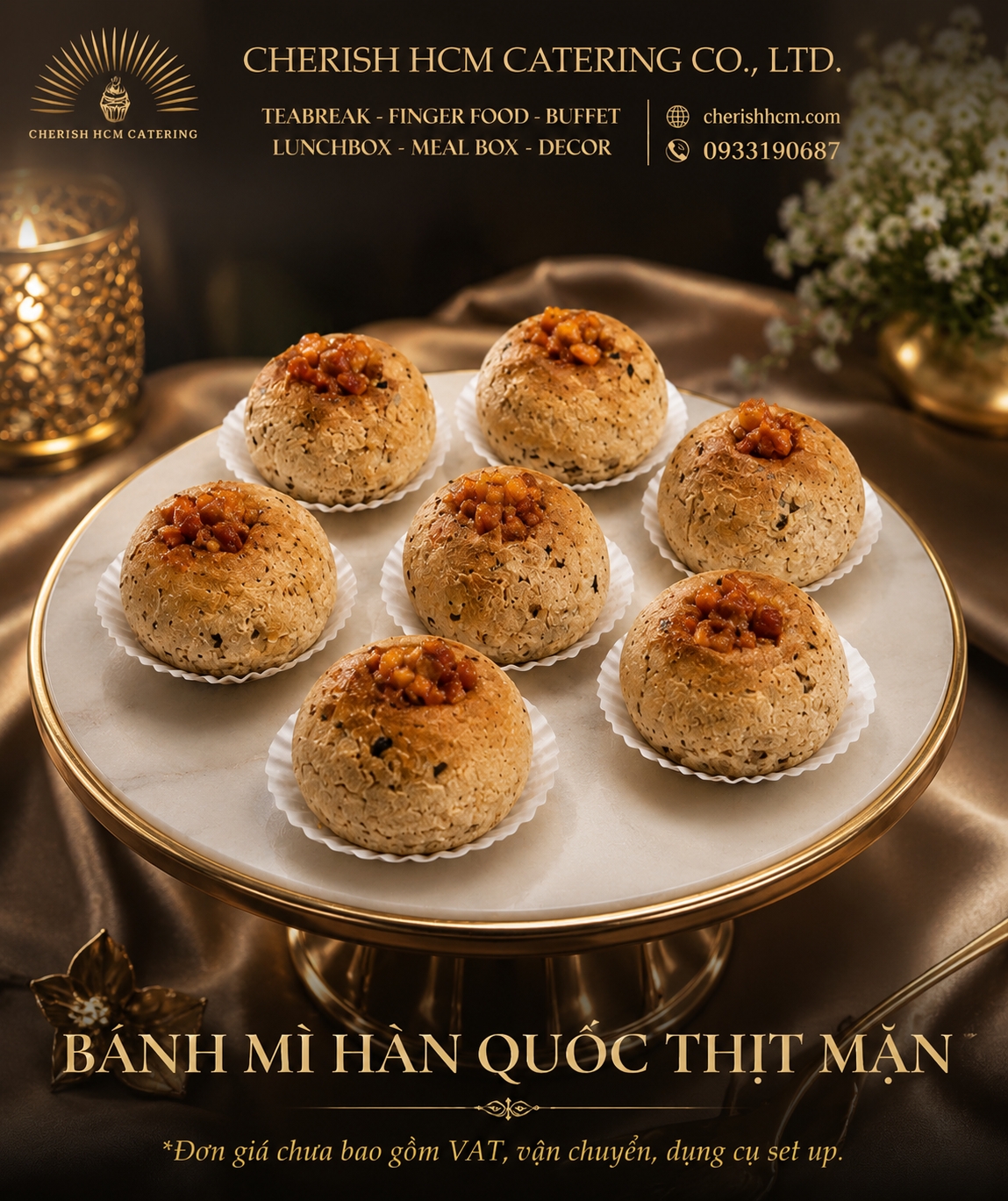 17426 Set 10 Korean Savory Pork Bun - Bánh mì Hàn Quốc  thịt mặn